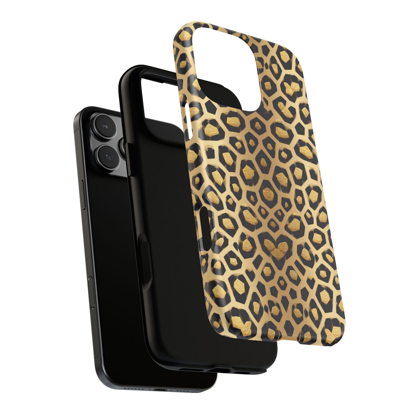 iphone case Golden Heart Leopard
