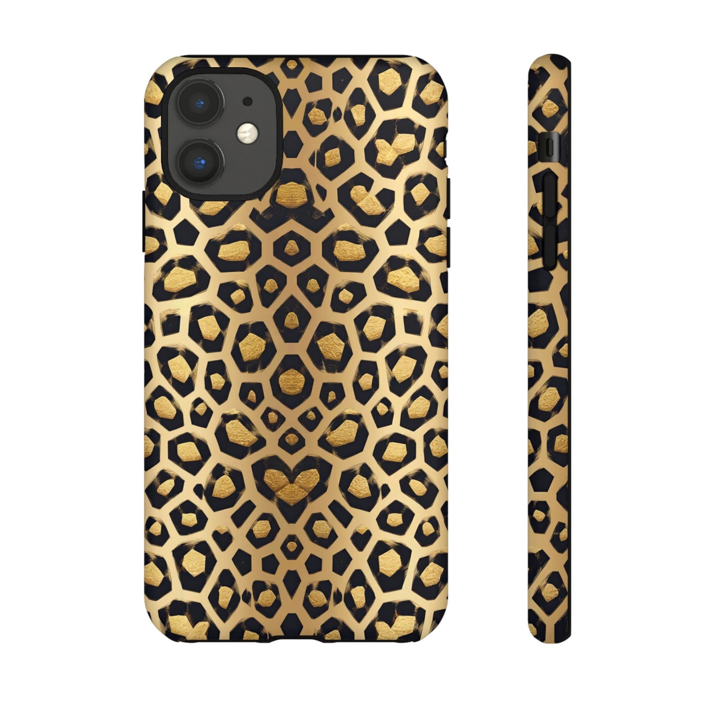 iphone case Golden Heart Leopard iPhone 11