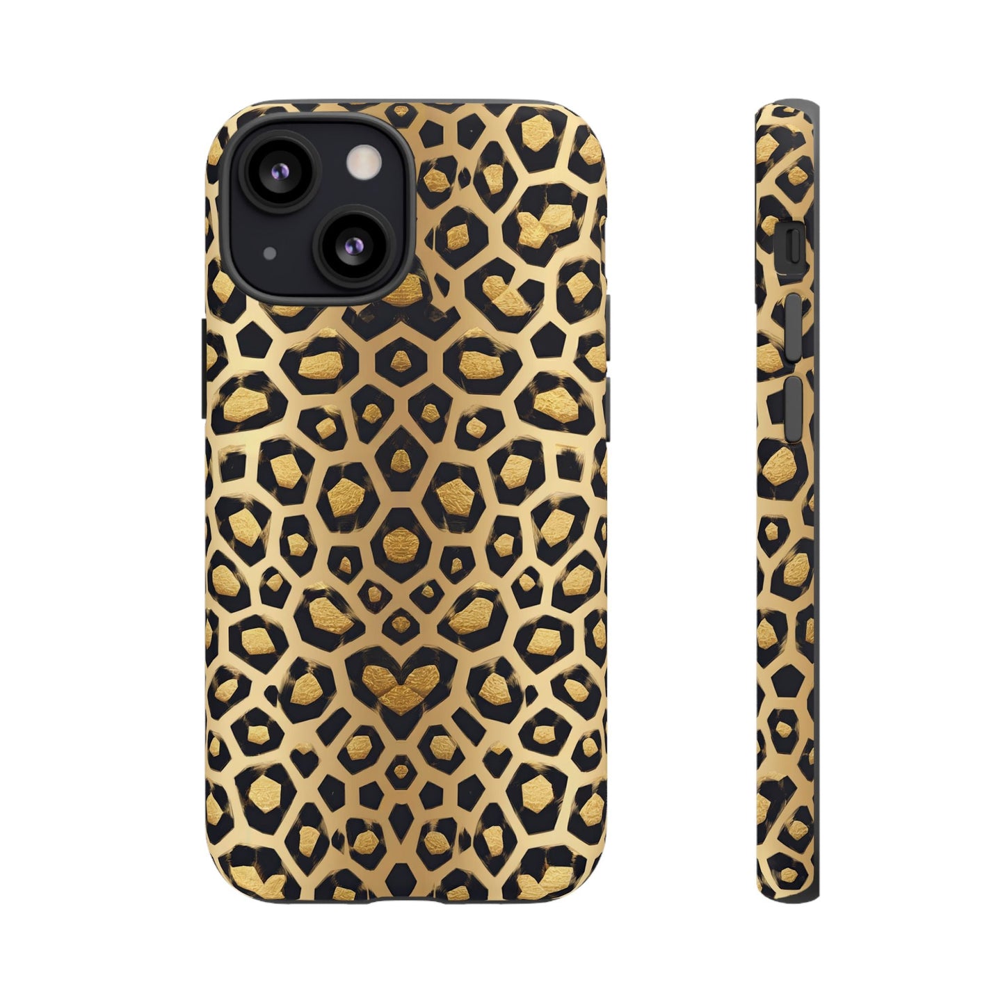 iphone case Golden Heart Leopard iPhone 13 Mini