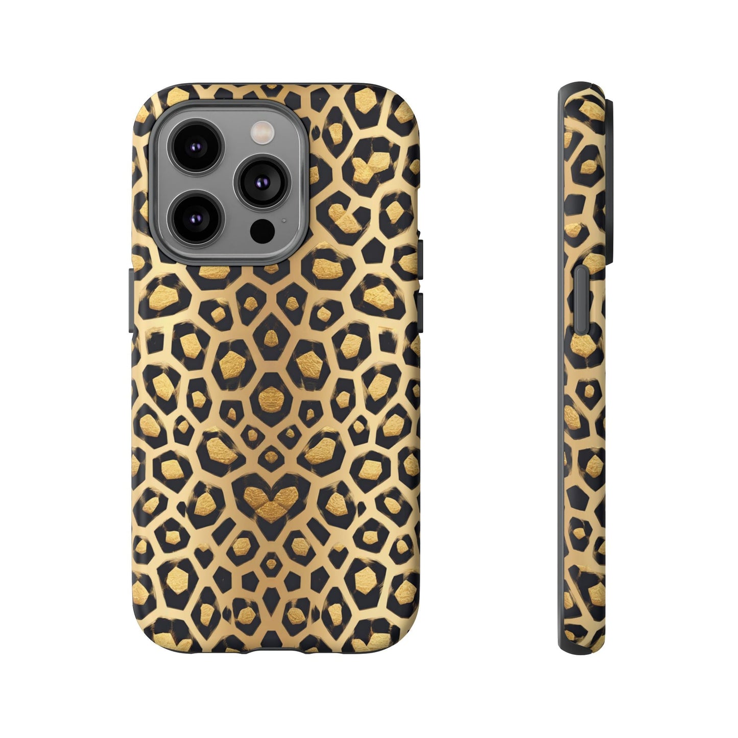 iphone case Golden Heart Leopard iPhone 14 Pro