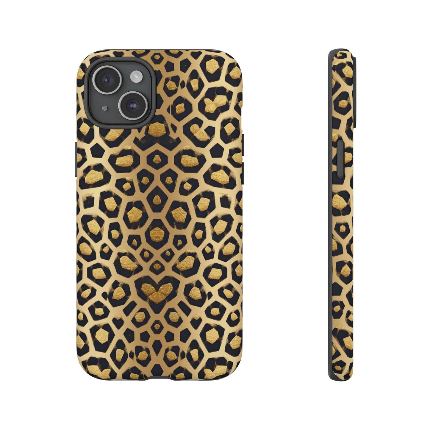 iphone case Golden Heart Leopard iPhone 15 Plus