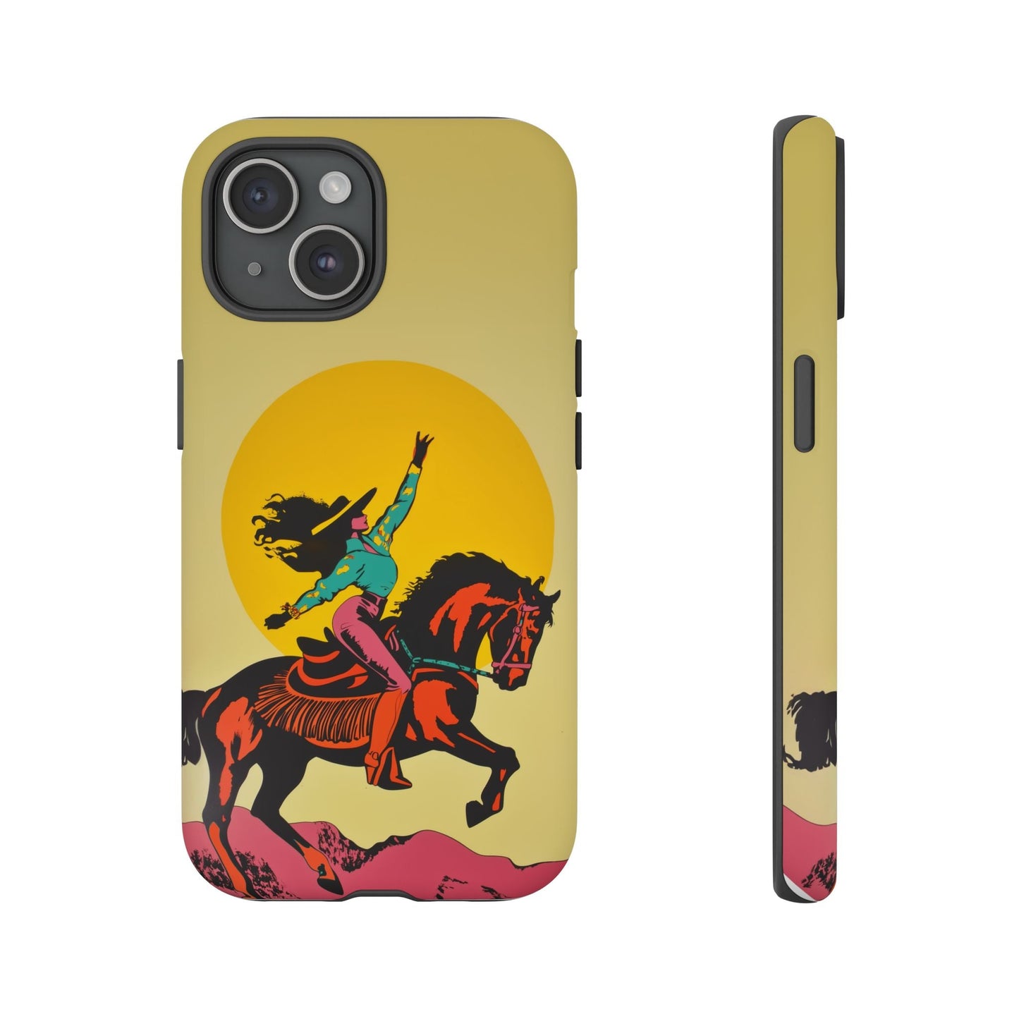 iphone case Golden Sky Cowgirl iPhone 15