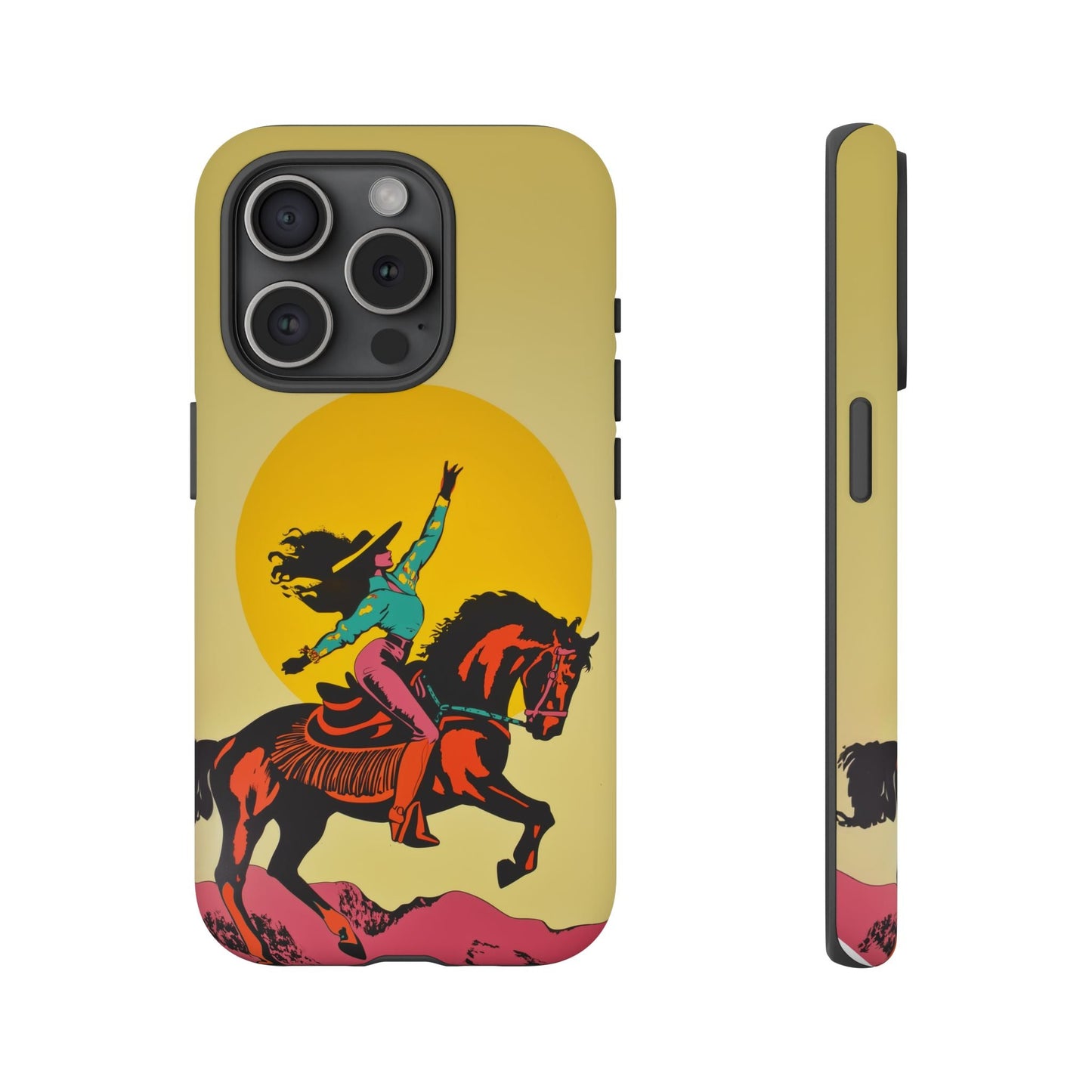 iphone case Golden Sky Cowgirl iPhone 15 Pro