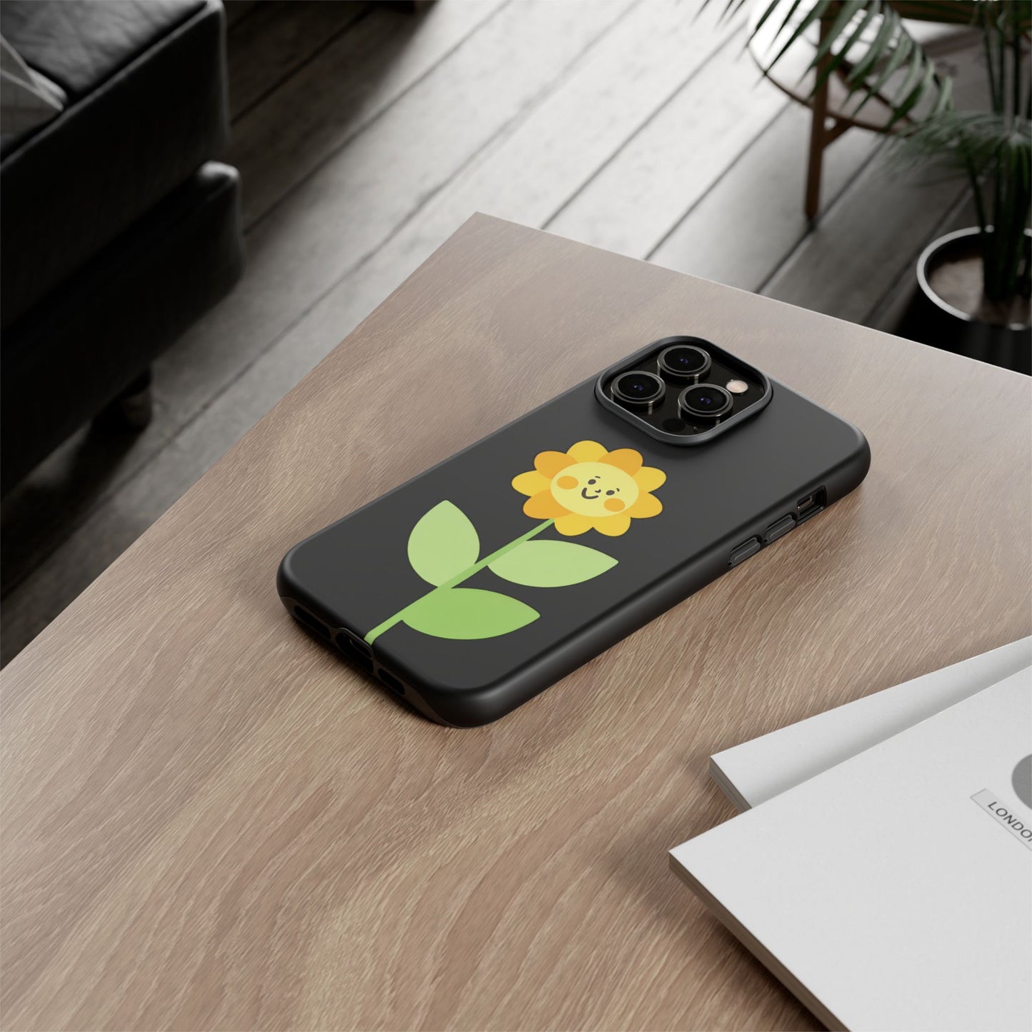 iphone case Happy Sunflower at Midnight