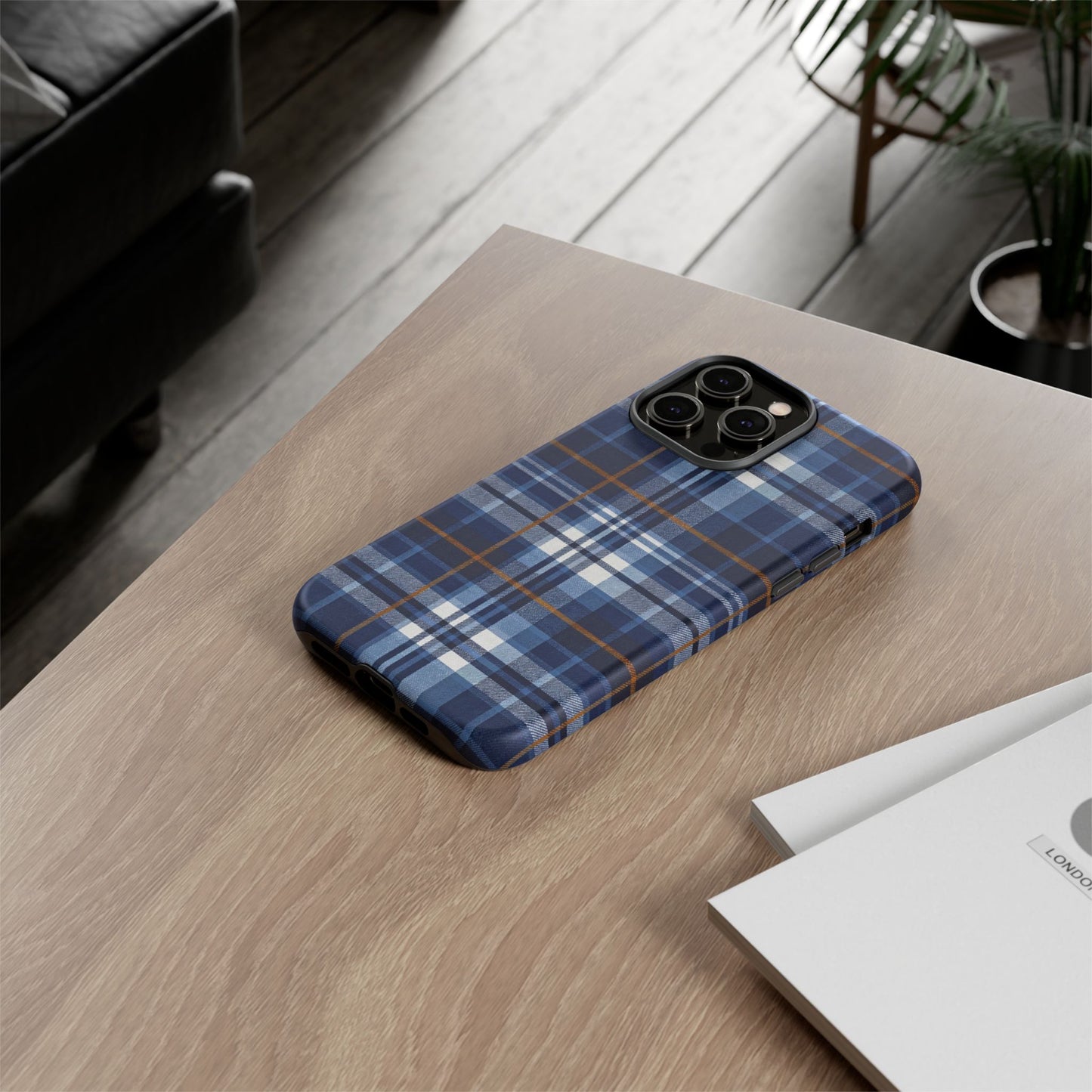 iphone case Indigo Denim Plaid