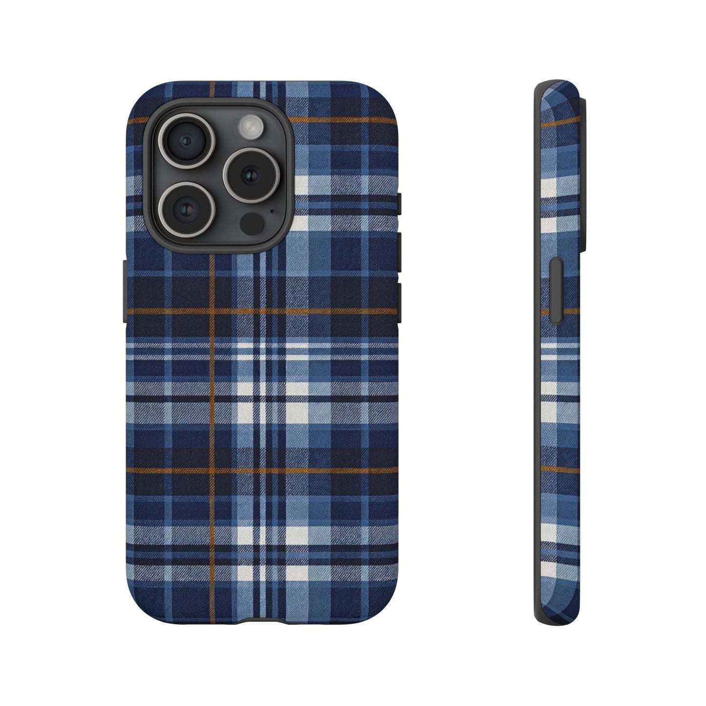 iphone case Indigo Denim Plaid iPhone 15 Pro