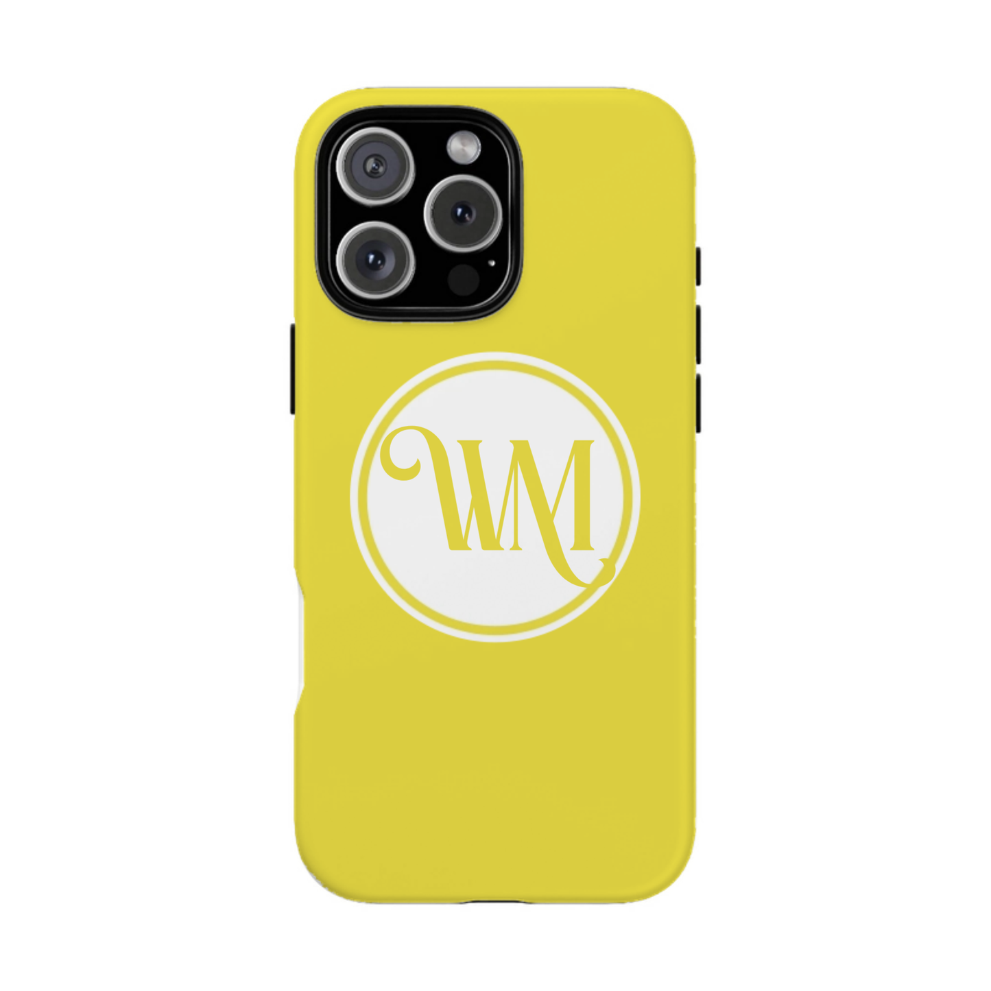 iphone case Lemon Zest Circle 2 Initials