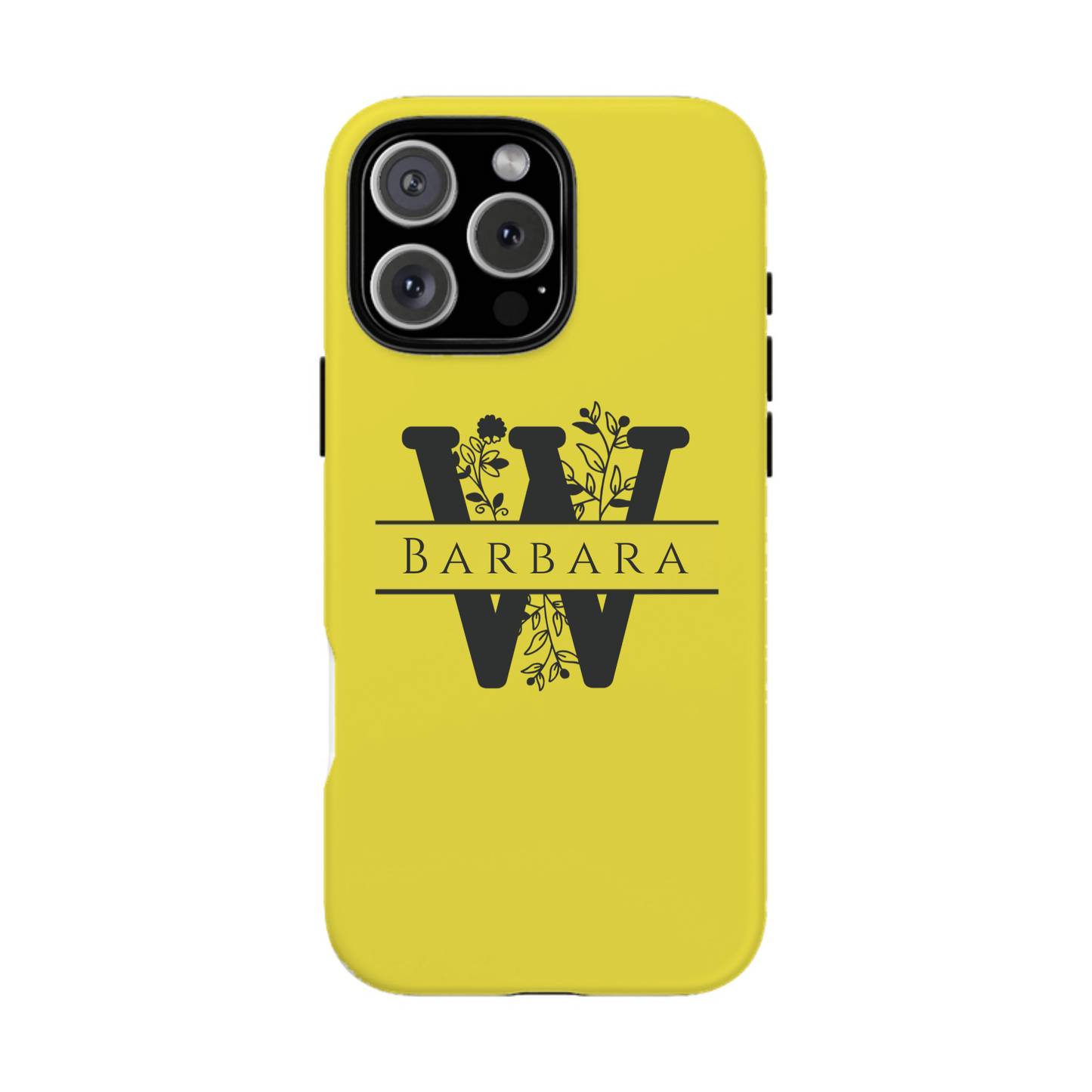 iphone case Lemon Zest Floral Name & Initial