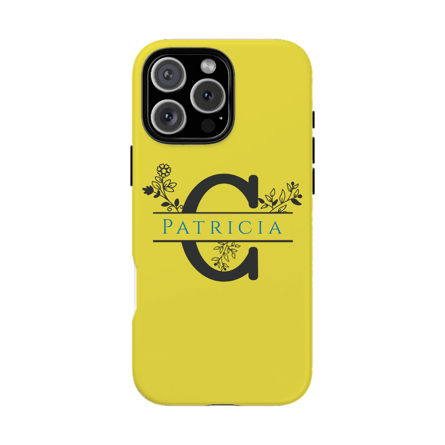 iphone case Lemon Zest Floral Name & Initial