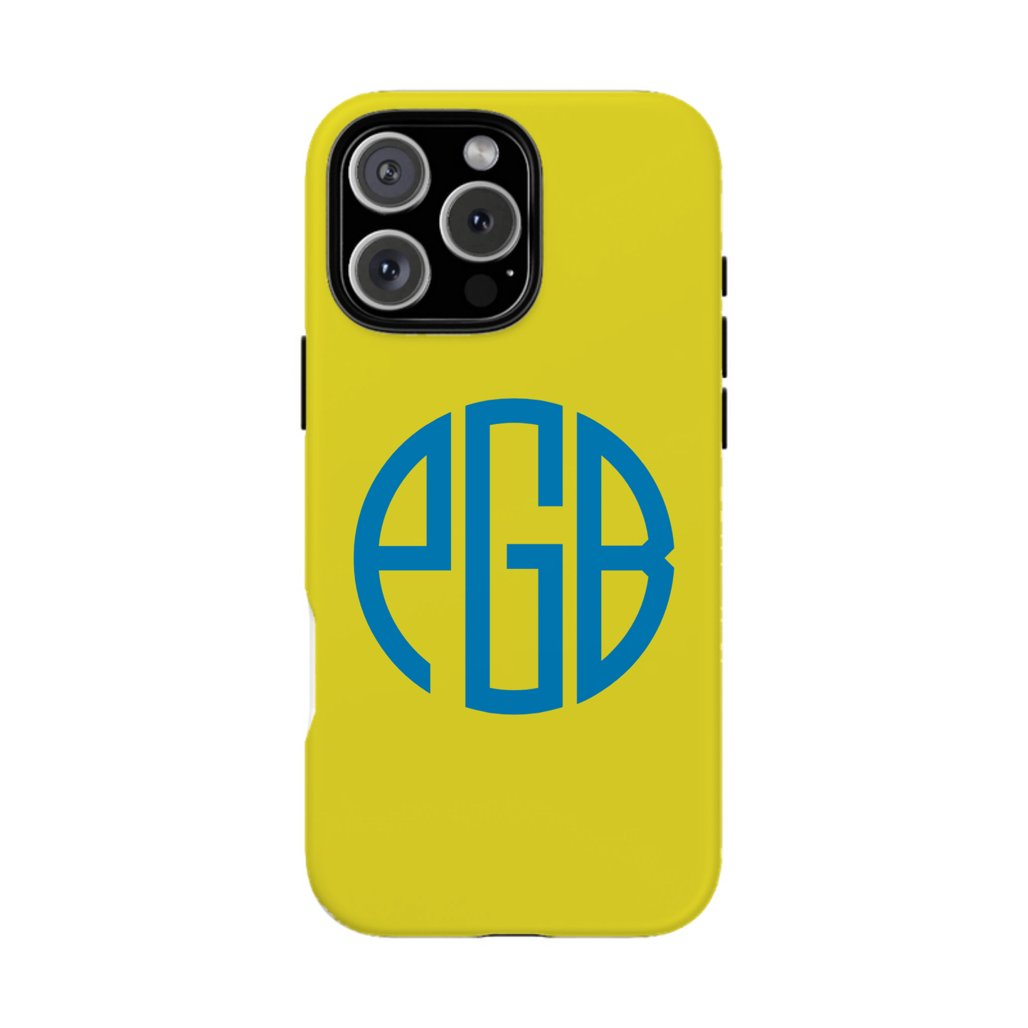 iphone case Lemon Zest Round 3 Initials
