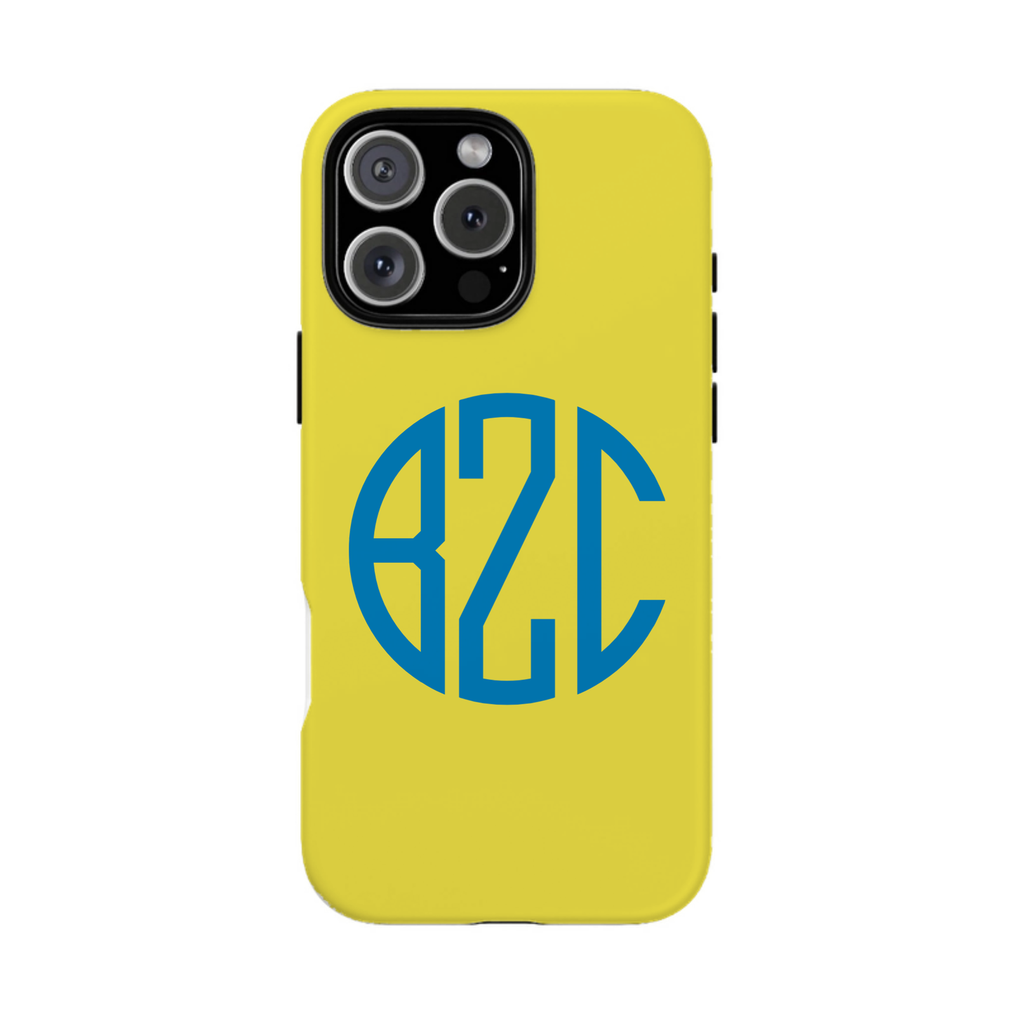 iphone case Lemon Zest Round 3 Initials