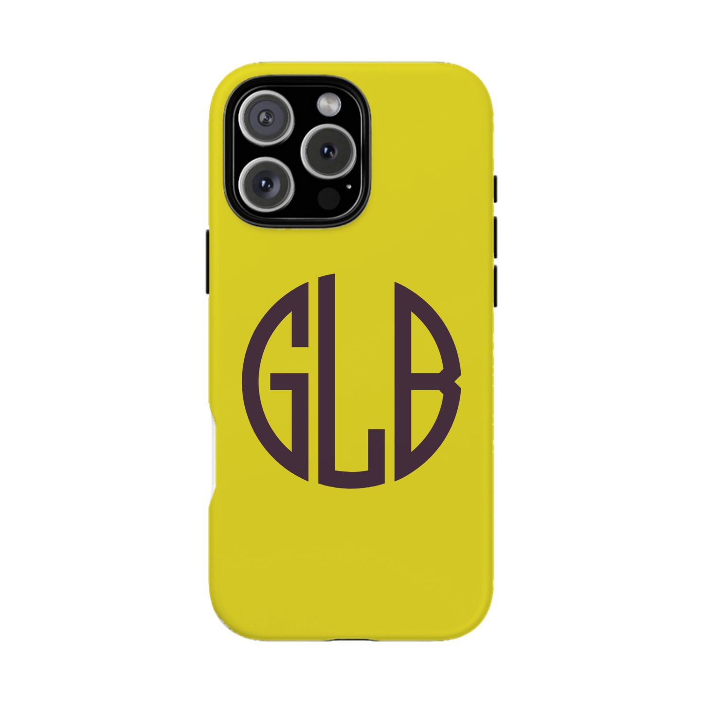 iphone case Lemon Zest Round 3 Initials