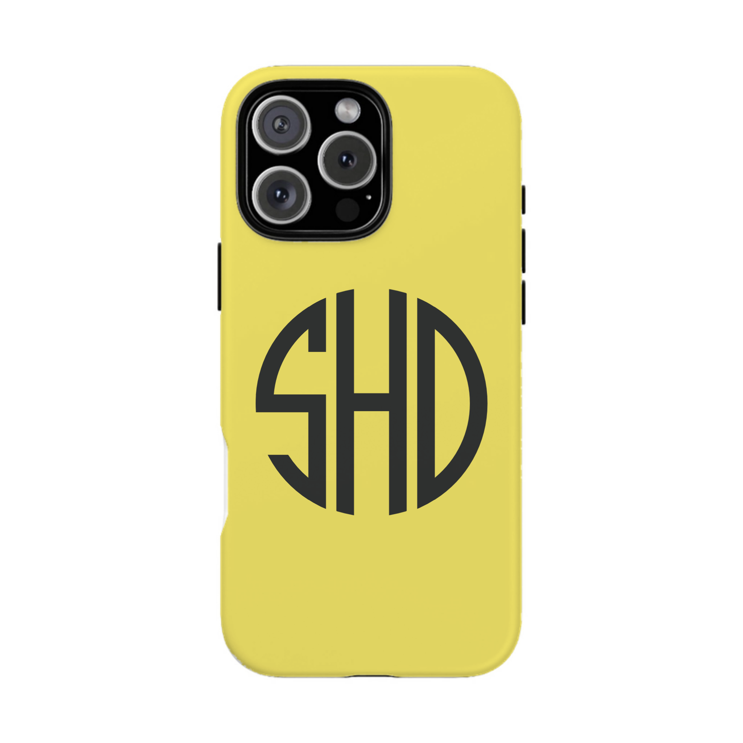 iphone case Lemon Zest Round 3 Initials