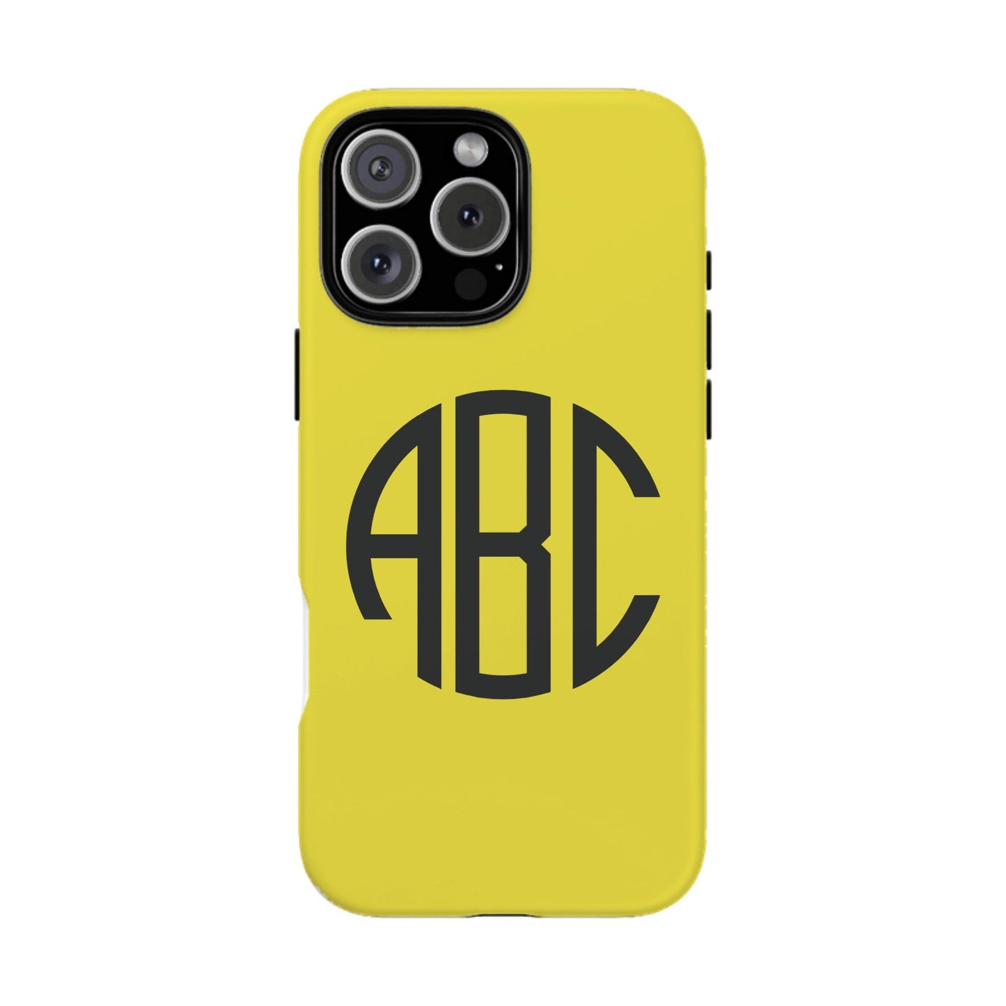 iphone case Lemon Zest Round 3 Initials