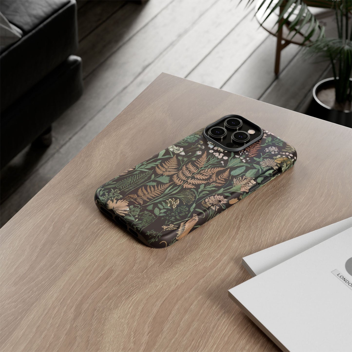 iphone case Midnight Fern Garden