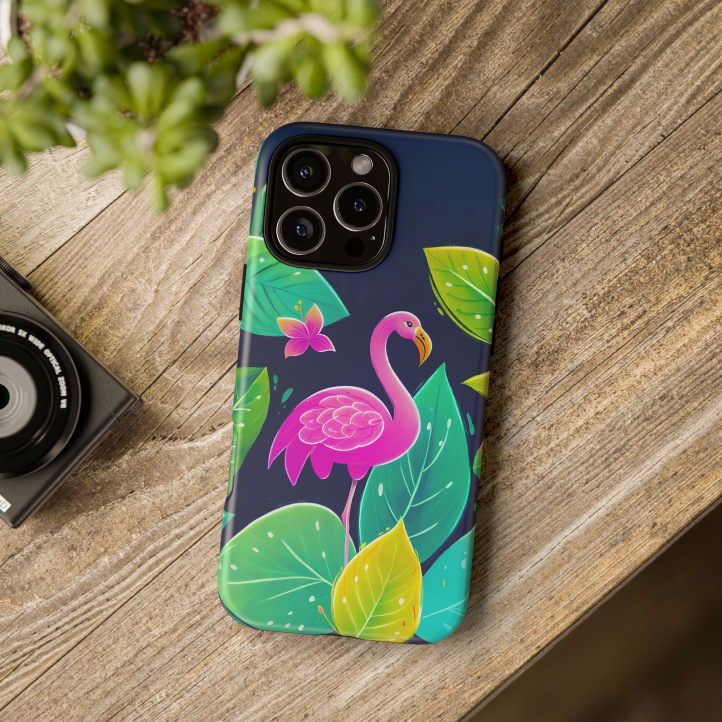 iphone case Midnight Flamingo Paradise