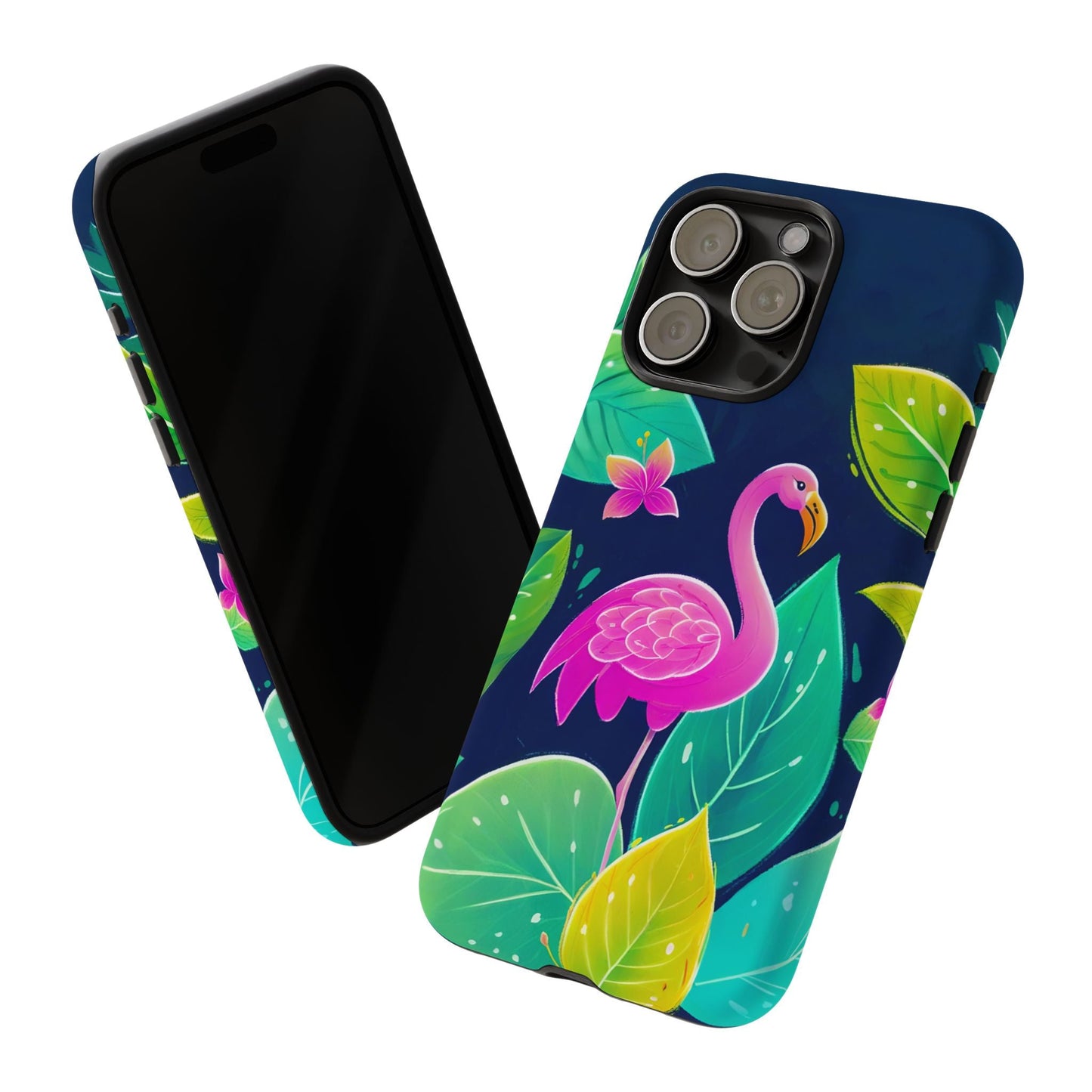 iphone case Midnight Flamingo Paradise