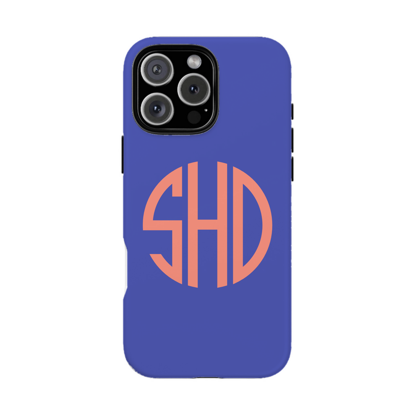 iphone case Midnight Sapphire Round 3 Initials