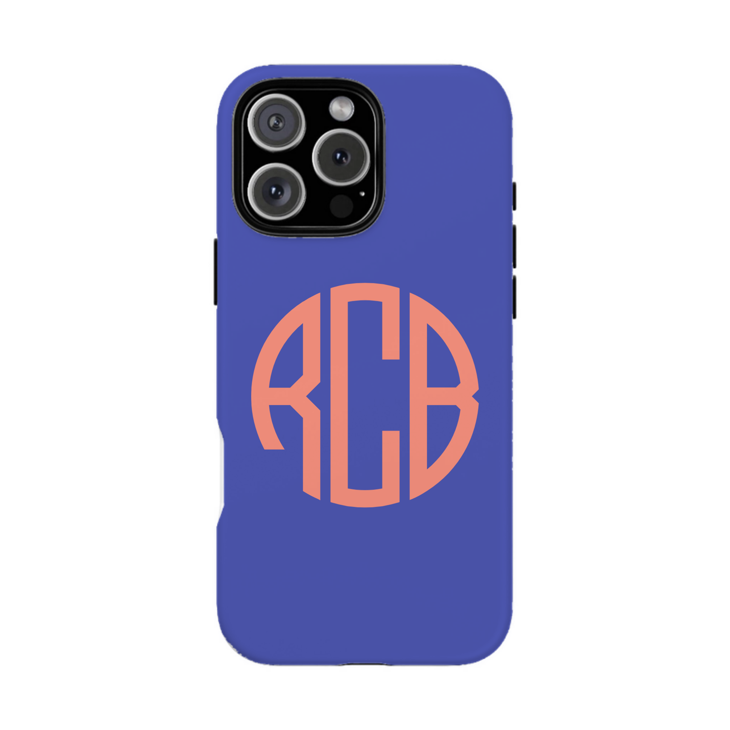 iphone case Midnight Sapphire Round 3 Initials