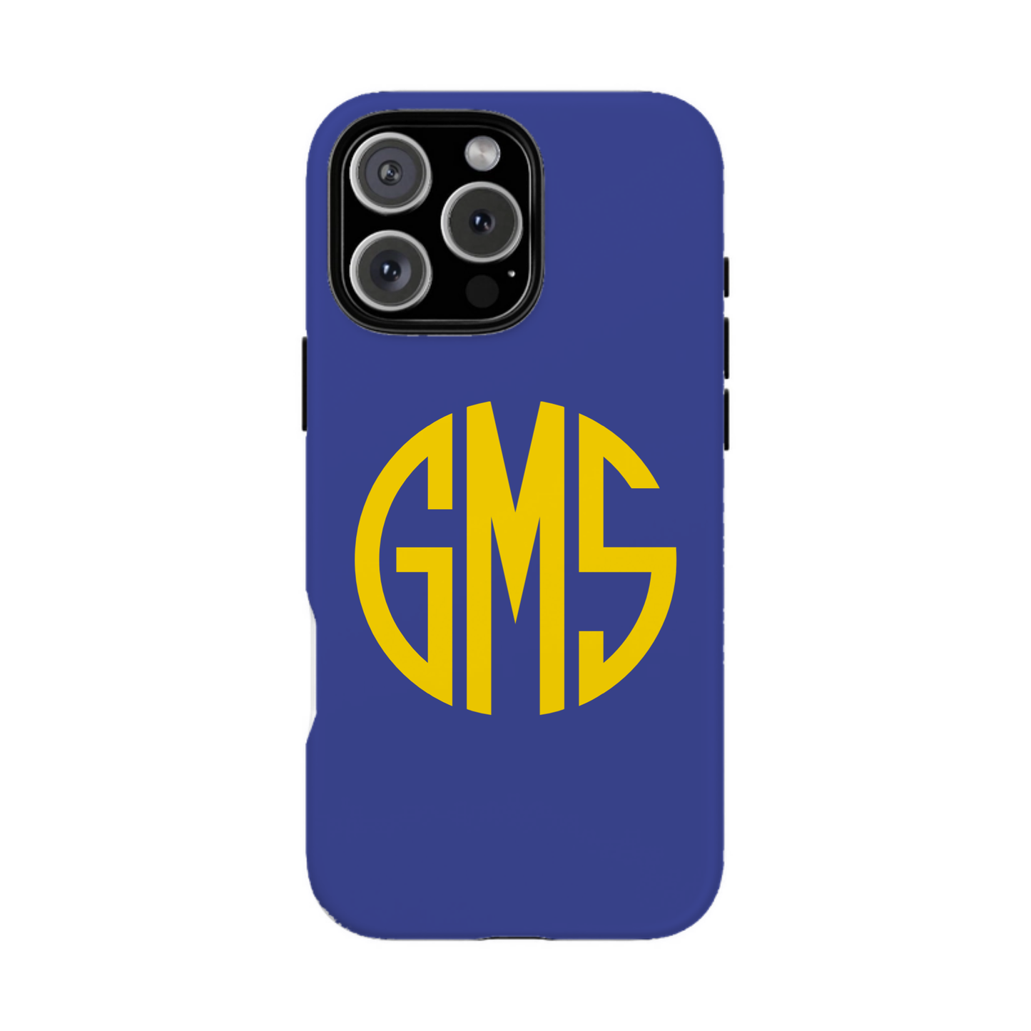 iphone case Midnight Sapphire Round 3 Initials
