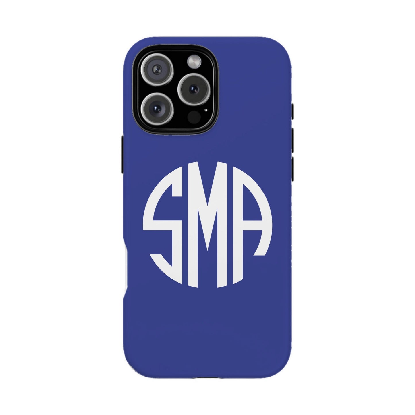 iphone case Midnight Sapphire Round 3 Initials