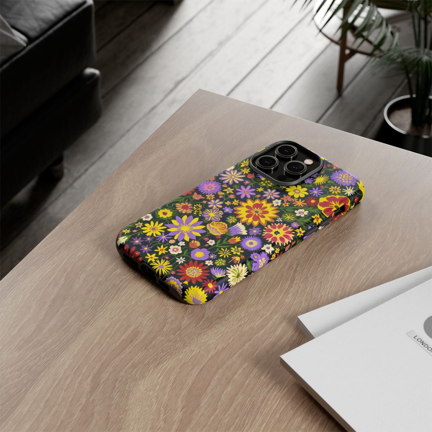 iphone case Midnight Wildflower Tapestry