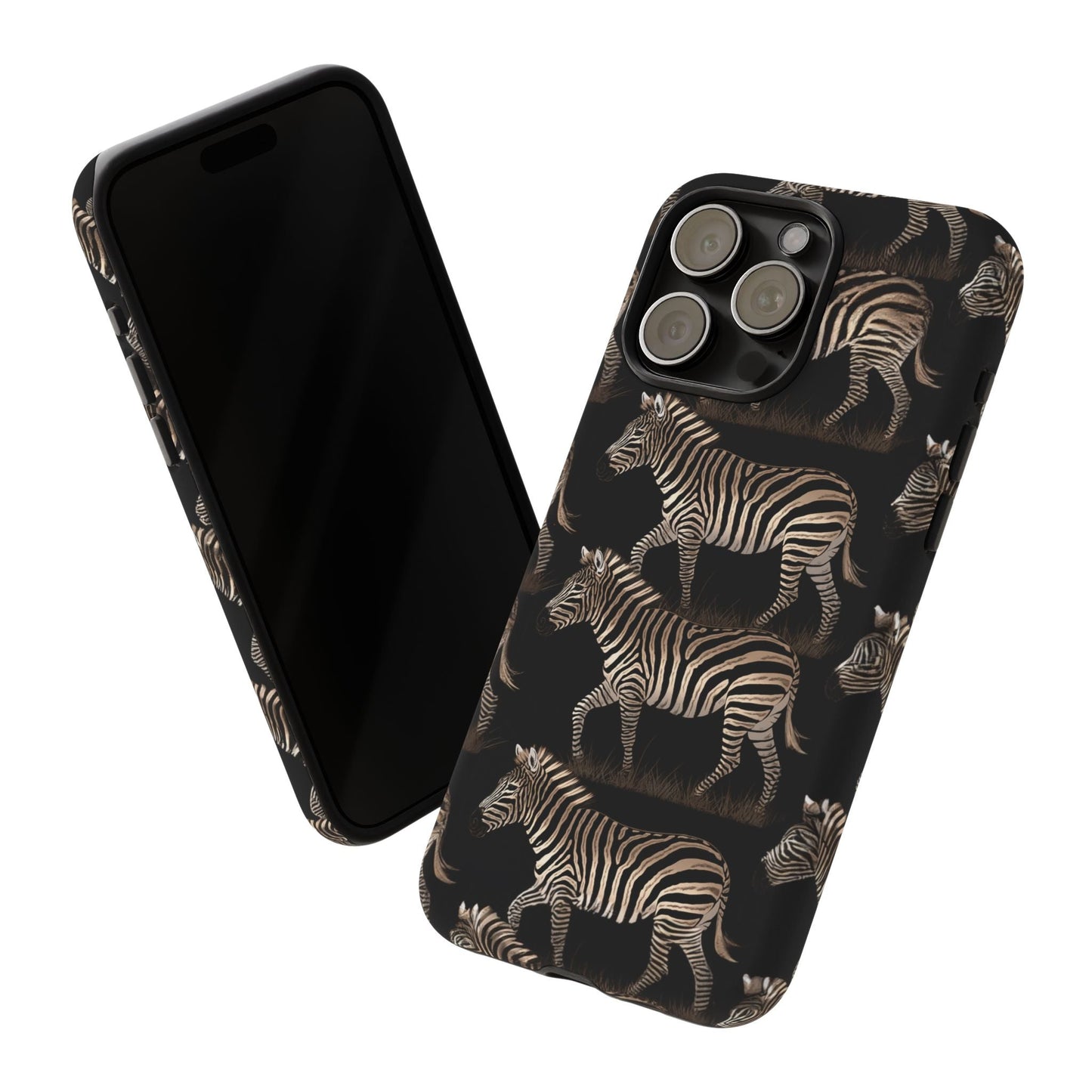 iphone case Midnight Zebra Stroll