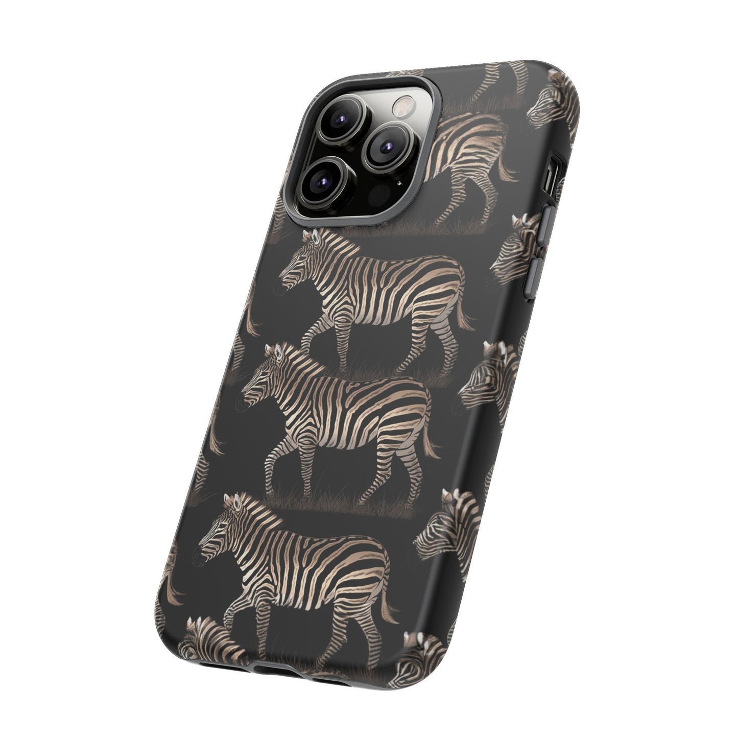 iphone case Midnight Zebra Stroll