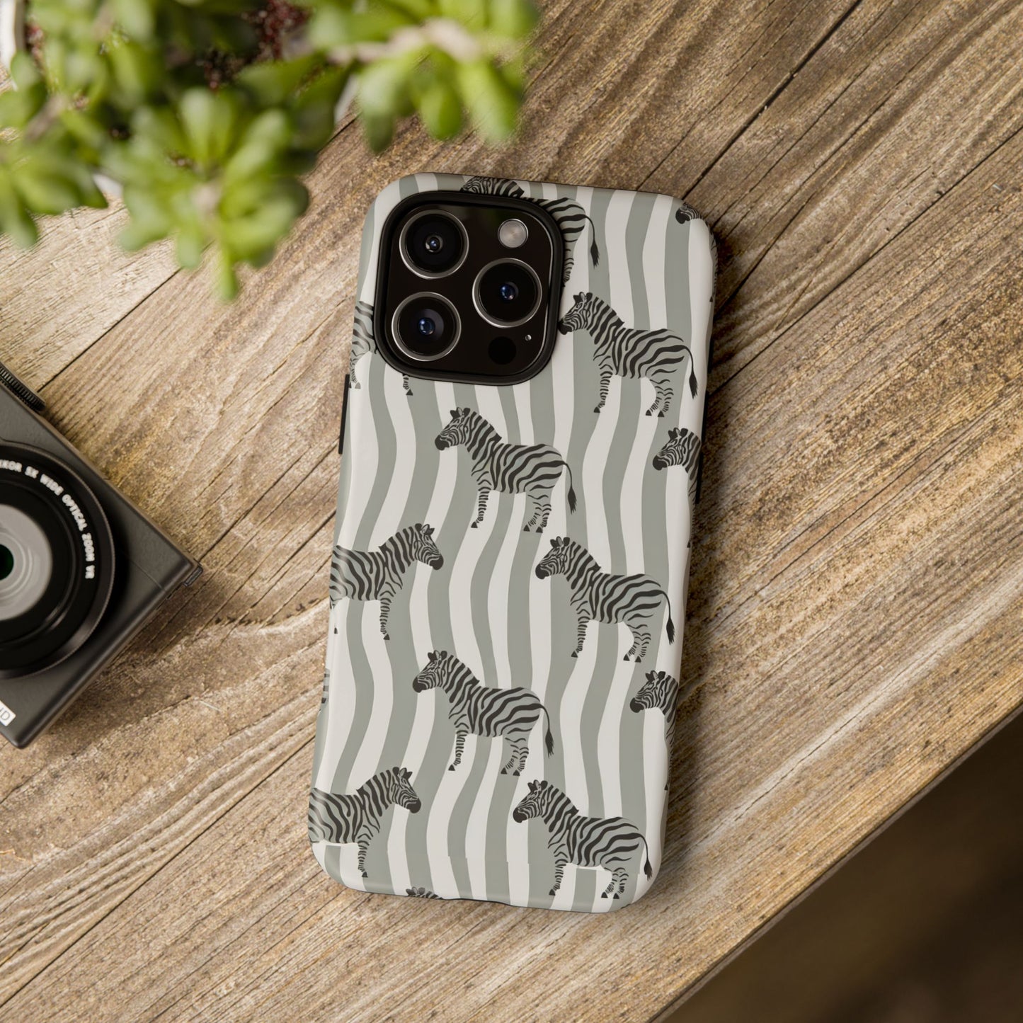 iphone case Monochrome Zebra Safari