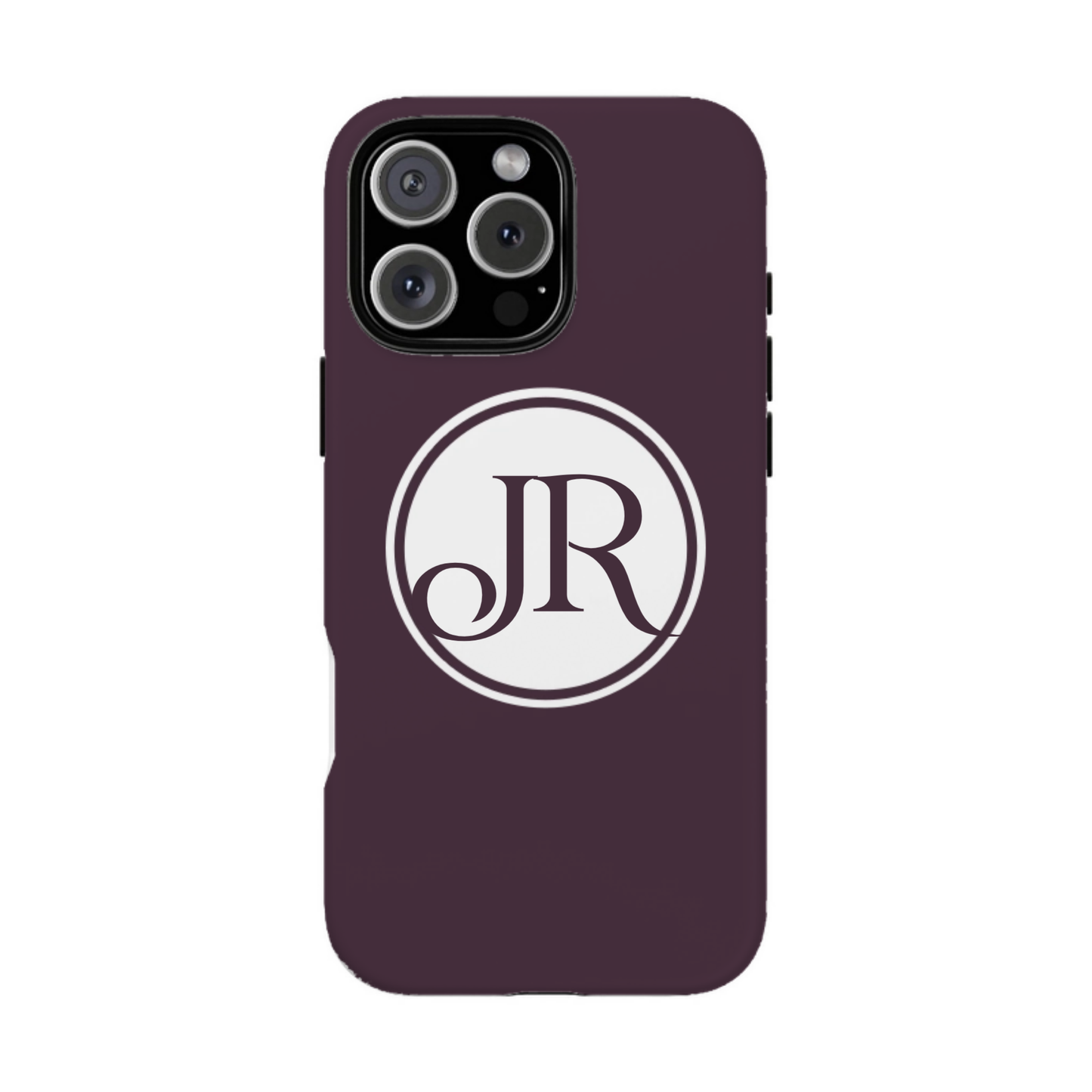 iphone case Mulberry Wine Circle 2 Initials