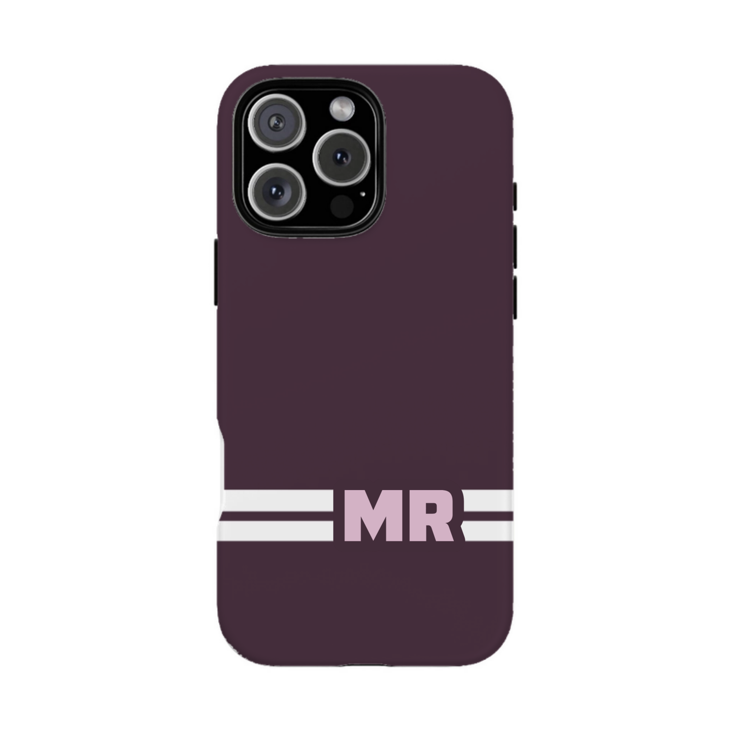 iphone case Mulberry Wine Racing Stripe Monogram