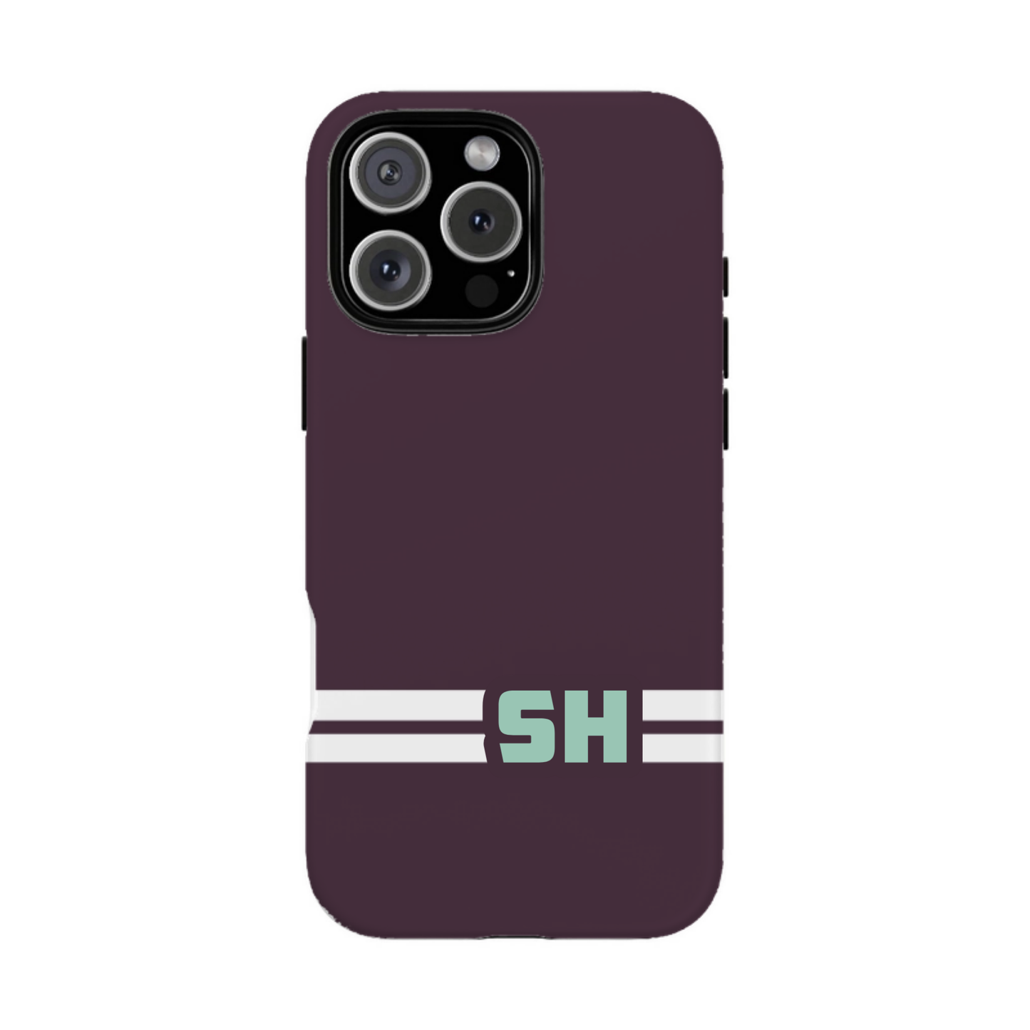 iphone case Mulberry Wine Racing Stripe Monogram