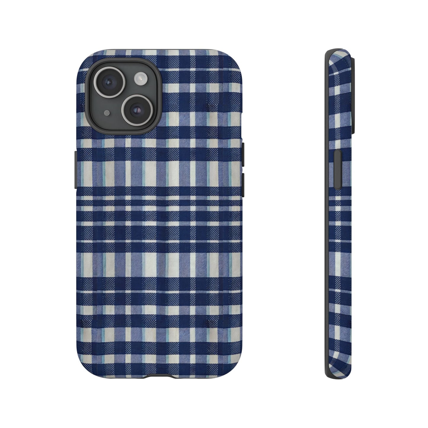 iphone case Navy Kitchen Plaid iPhone 15