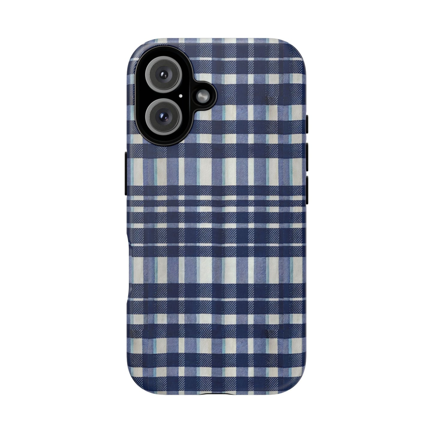 iphone case Navy Kitchen Plaid iPhone 16