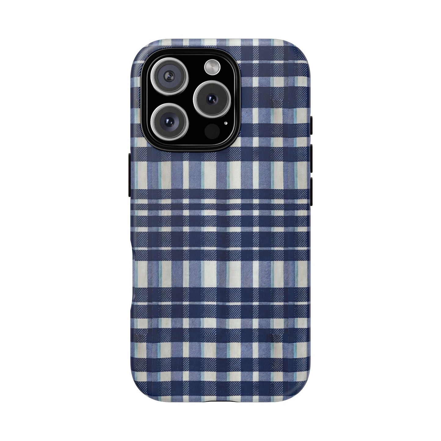iphone case Navy Kitchen Plaid iPhone 16 Pro