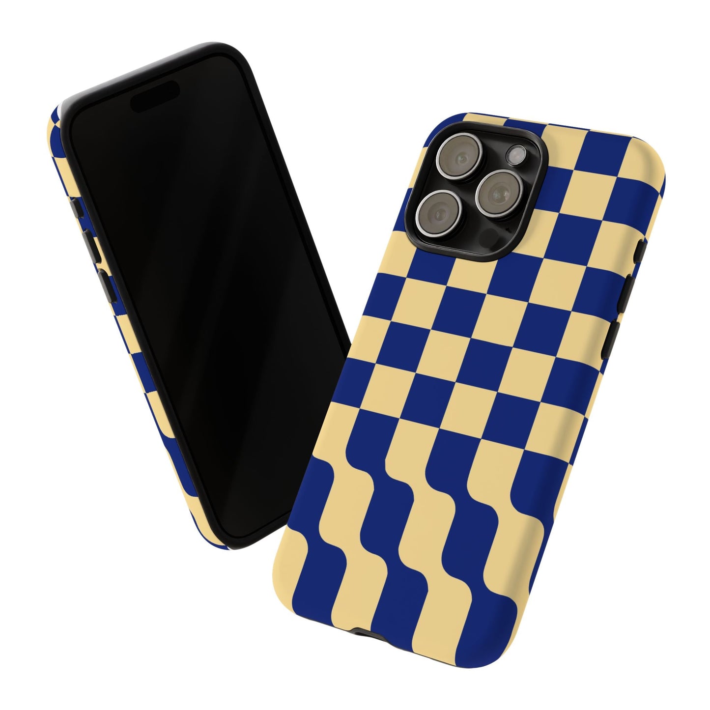 iphone case Navy Wave Checkerboard