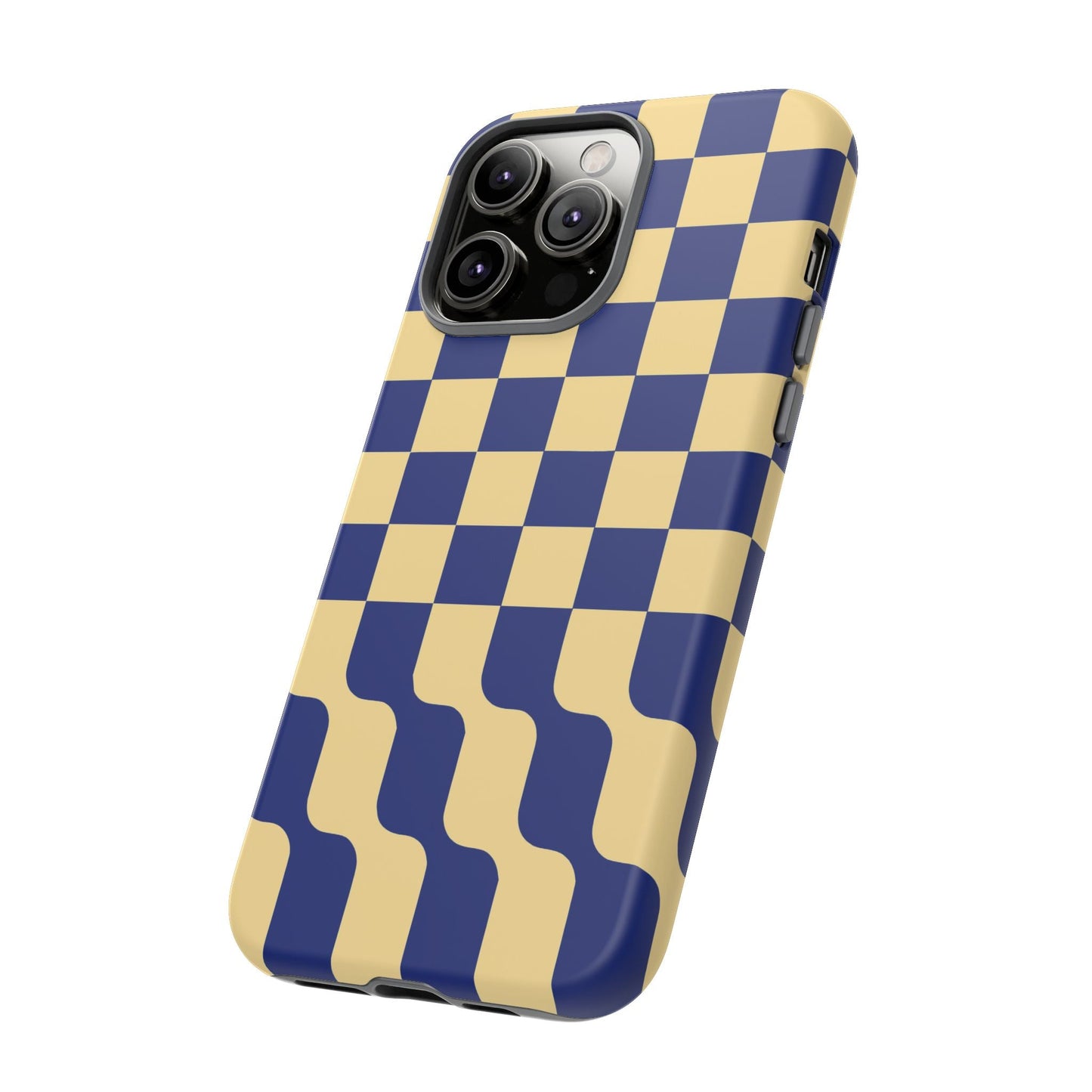 iphone case Navy Wave Checkerboard