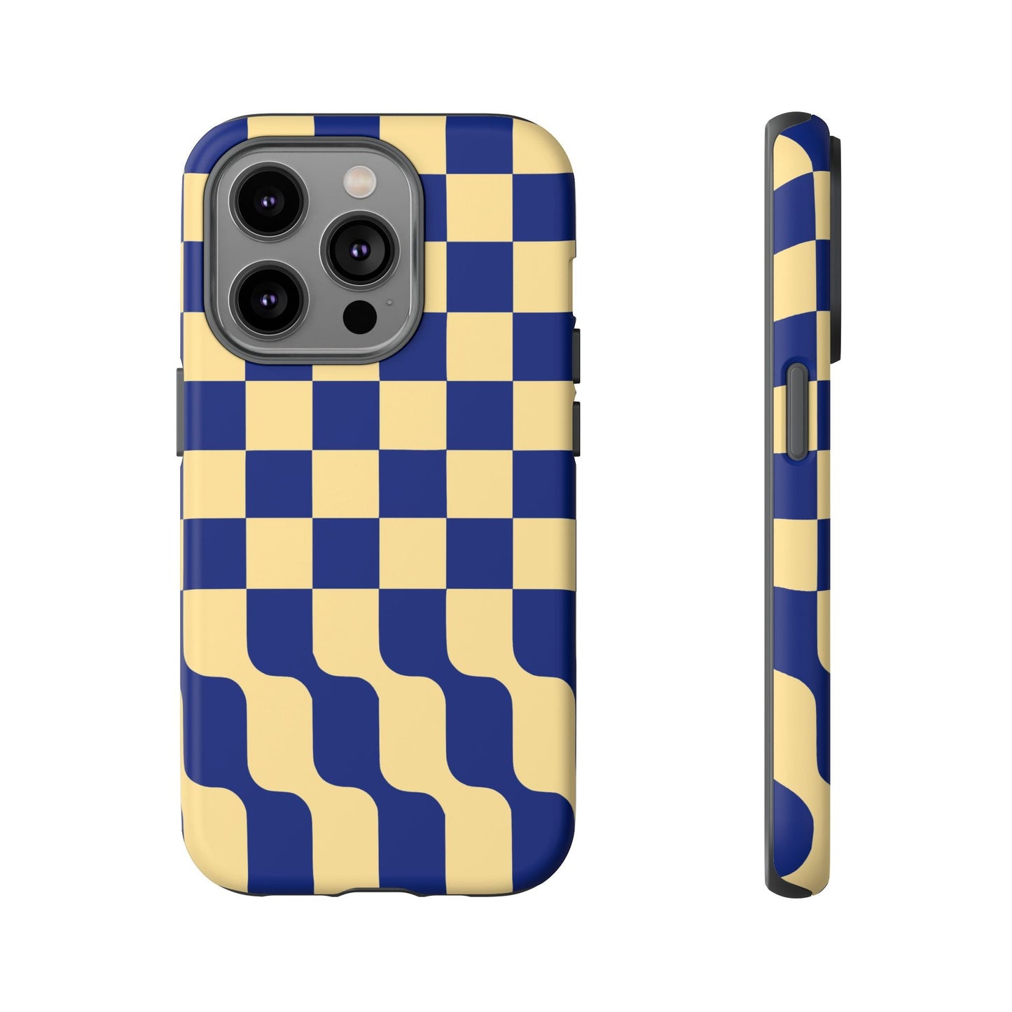 iphone case Navy Wave Checkerboard iPhone 14 Pro