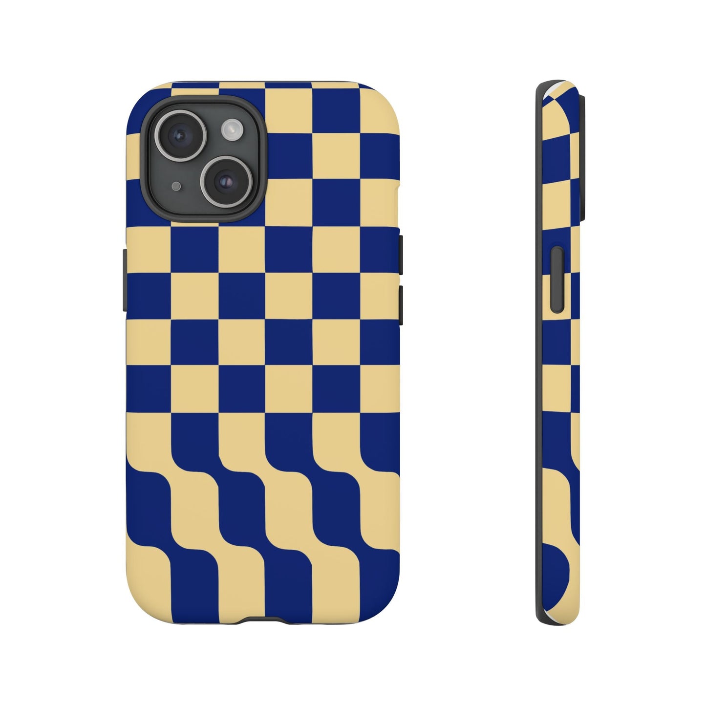 iphone case Navy Wave Checkerboard iPhone 15