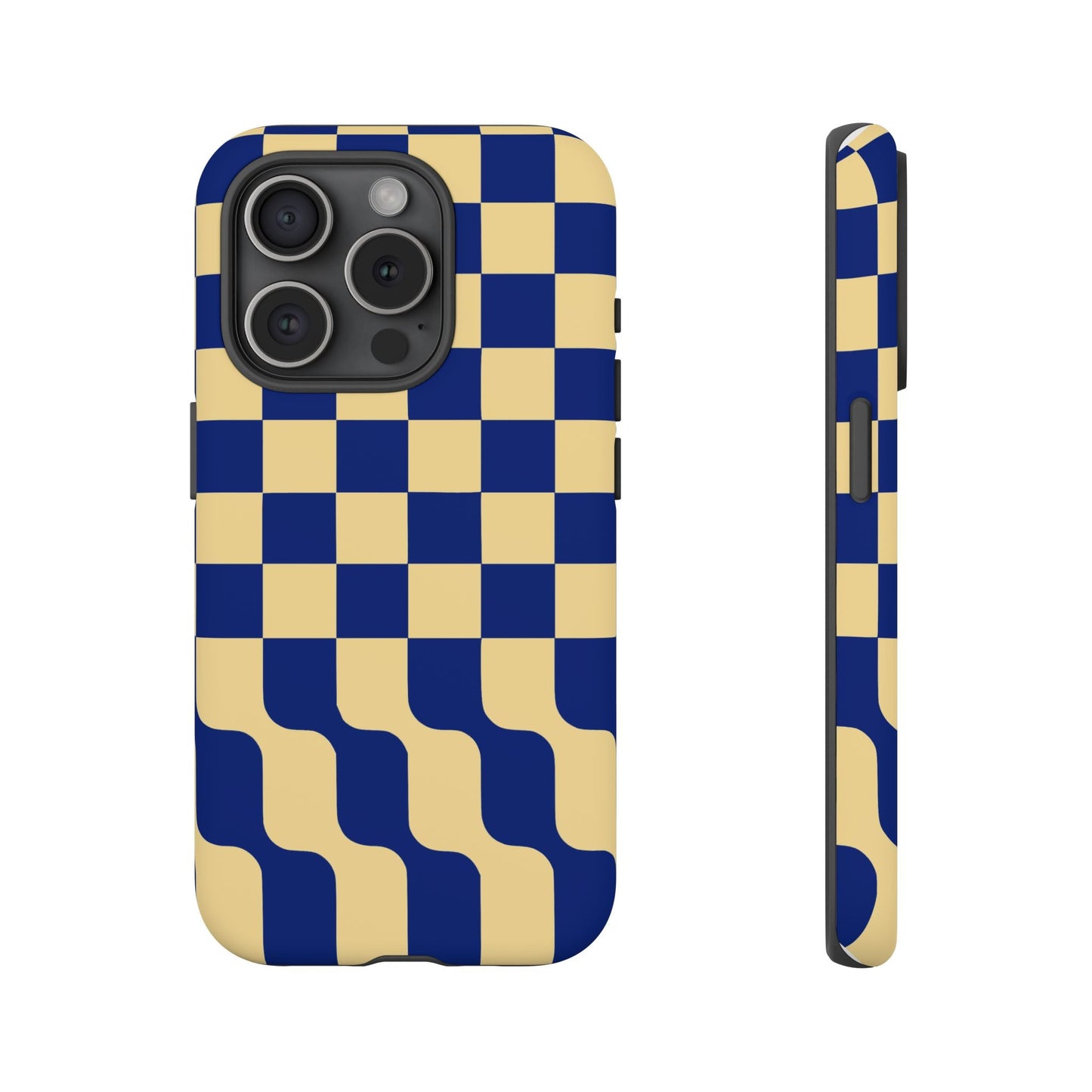 iphone case Navy Wave Checkerboard iPhone 15 Pro