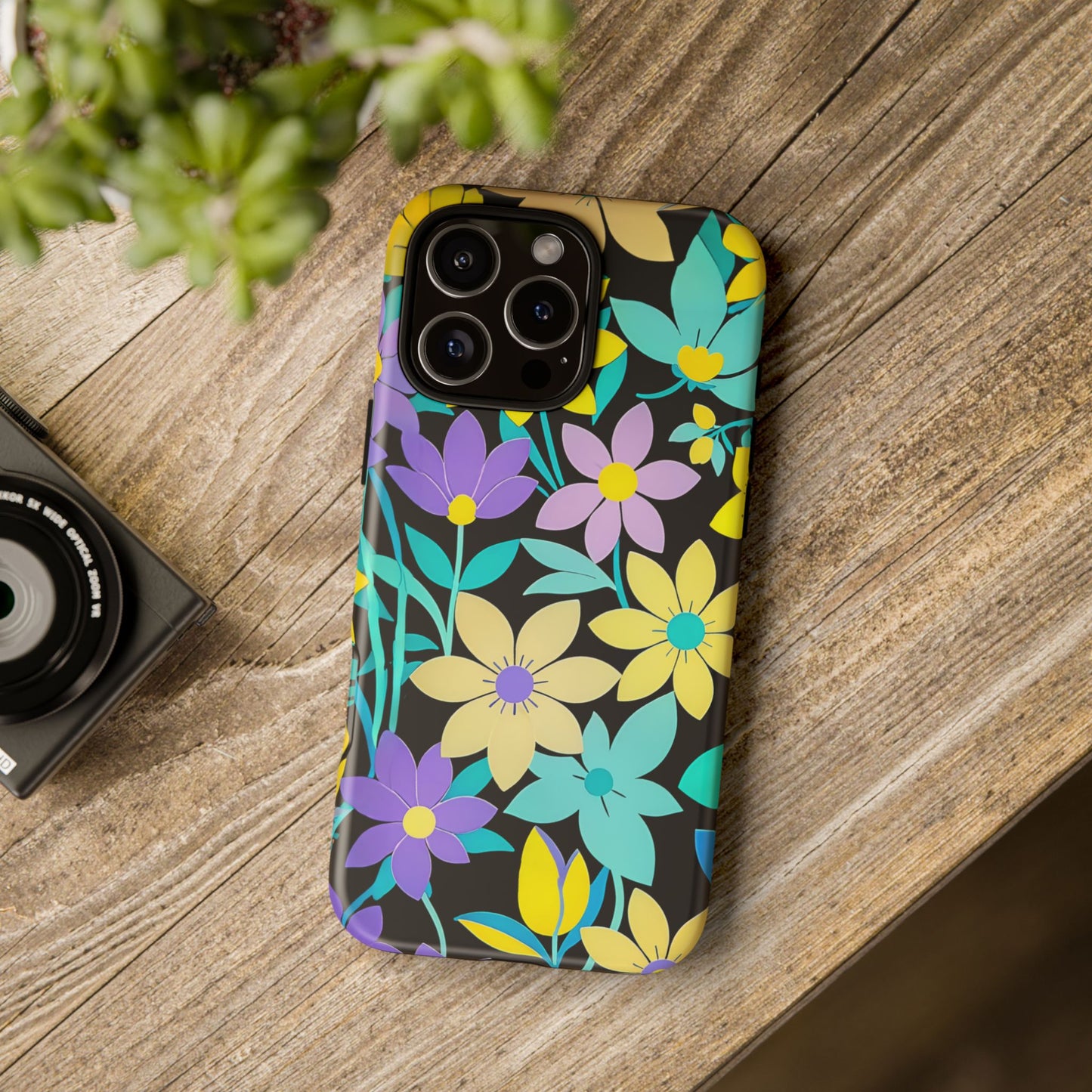 iphone case Neon Petal Paradise