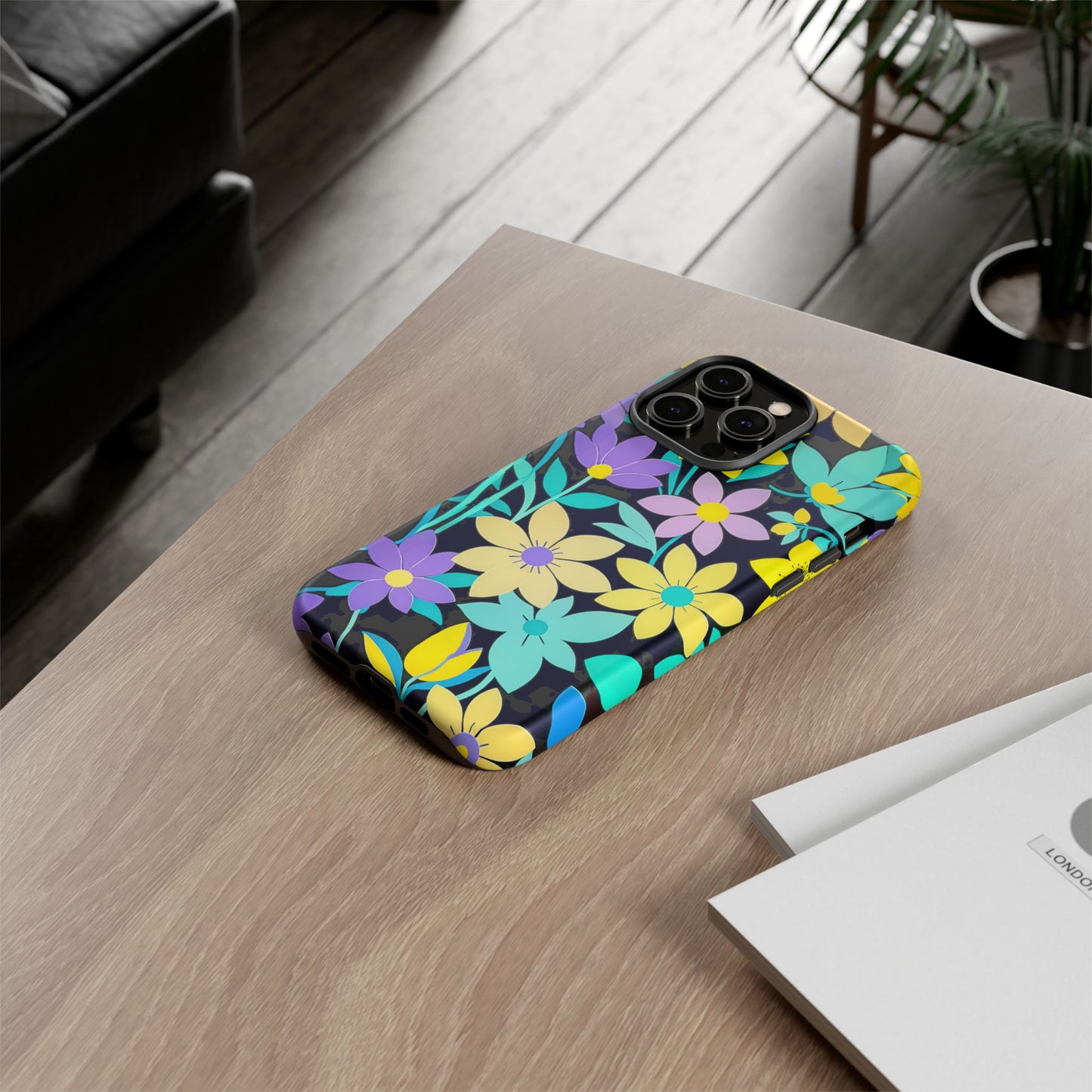 iphone case Neon Petal Paradise