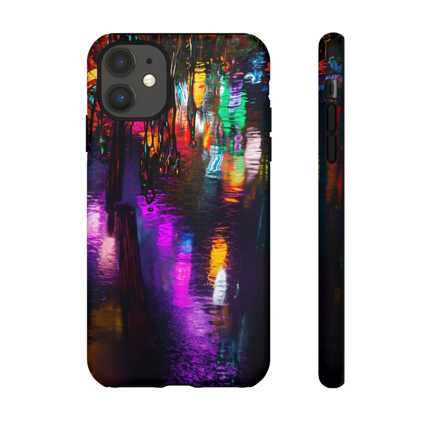 iphone case Neon Rain Reflections iPhone 11