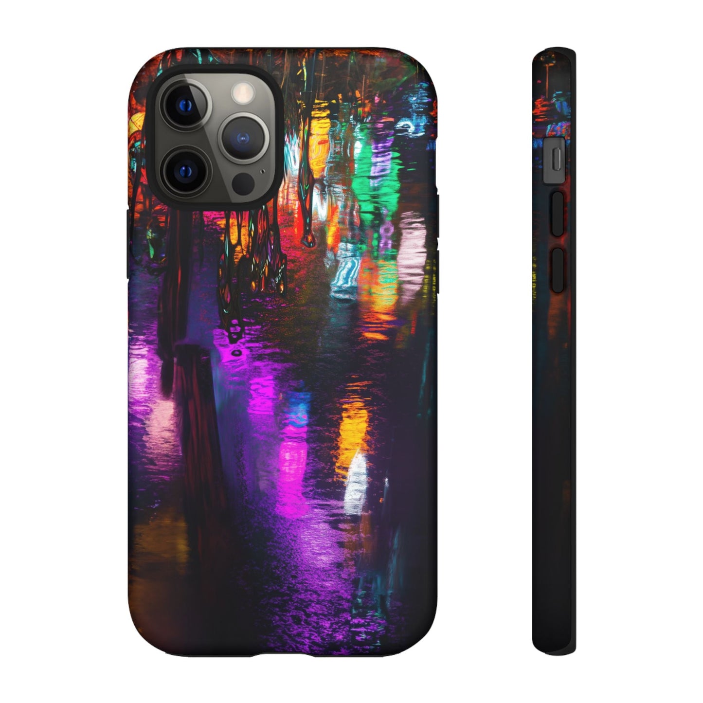 iphone case Neon Rain Reflections iPhone 12 Pro