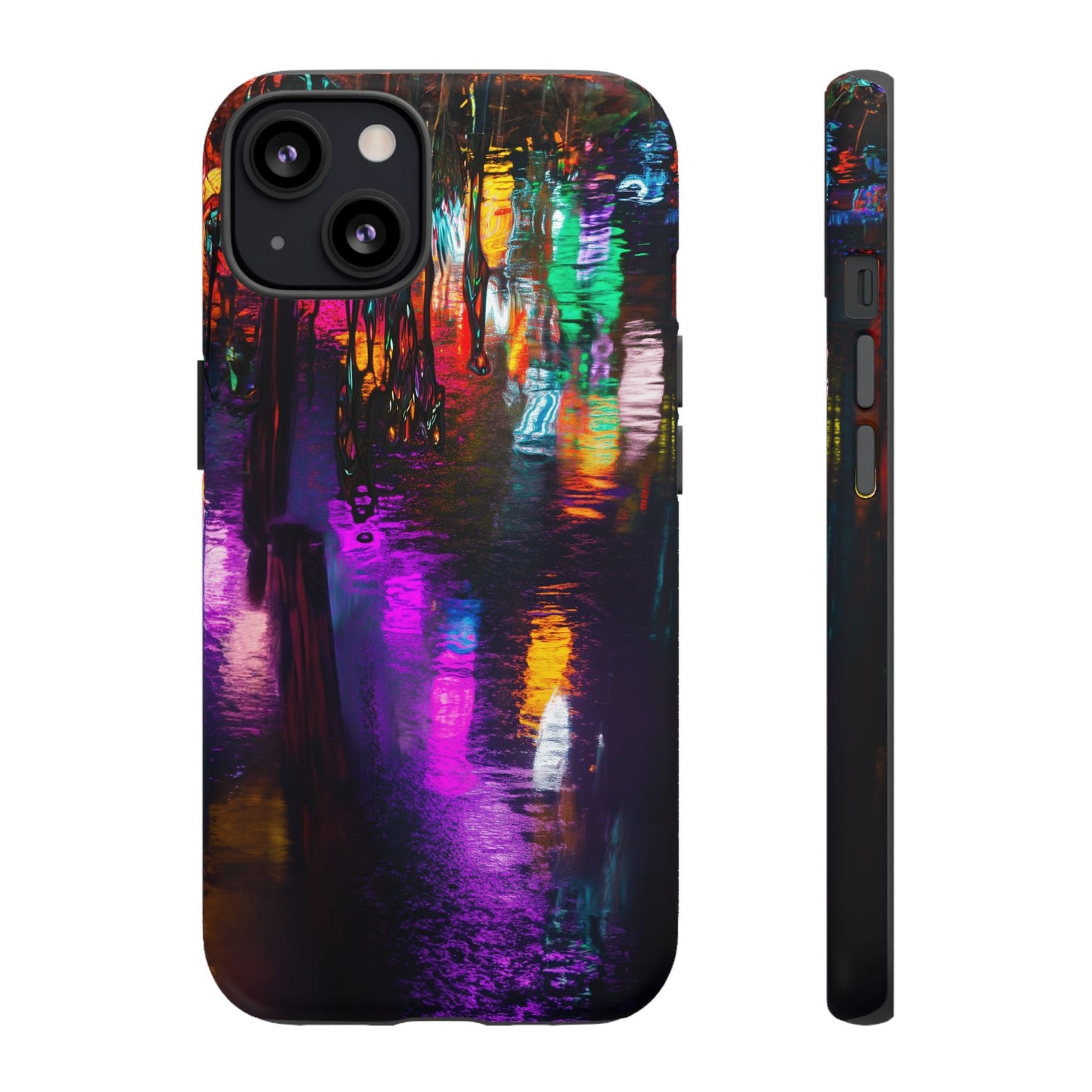 iphone case Neon Rain Reflections iPhone 13