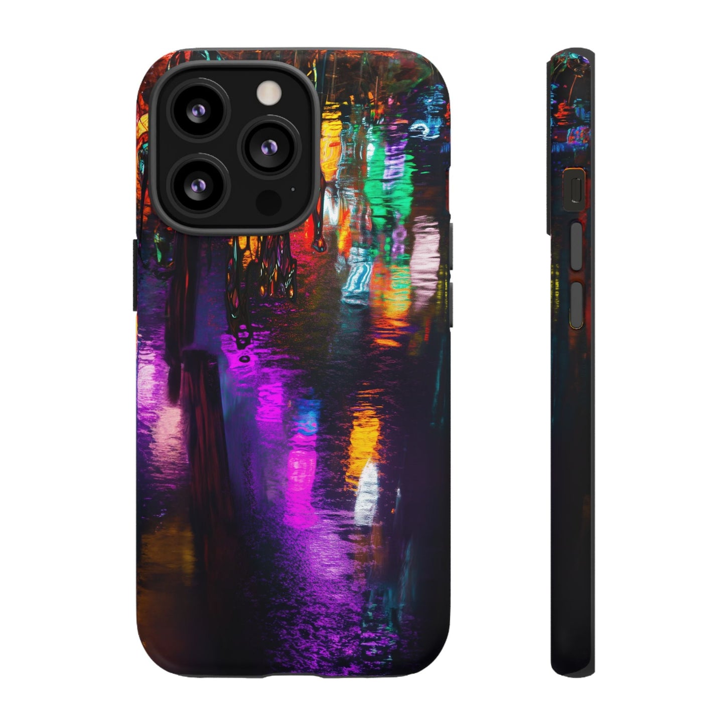 iphone case Neon Rain Reflections iPhone 13 Pro