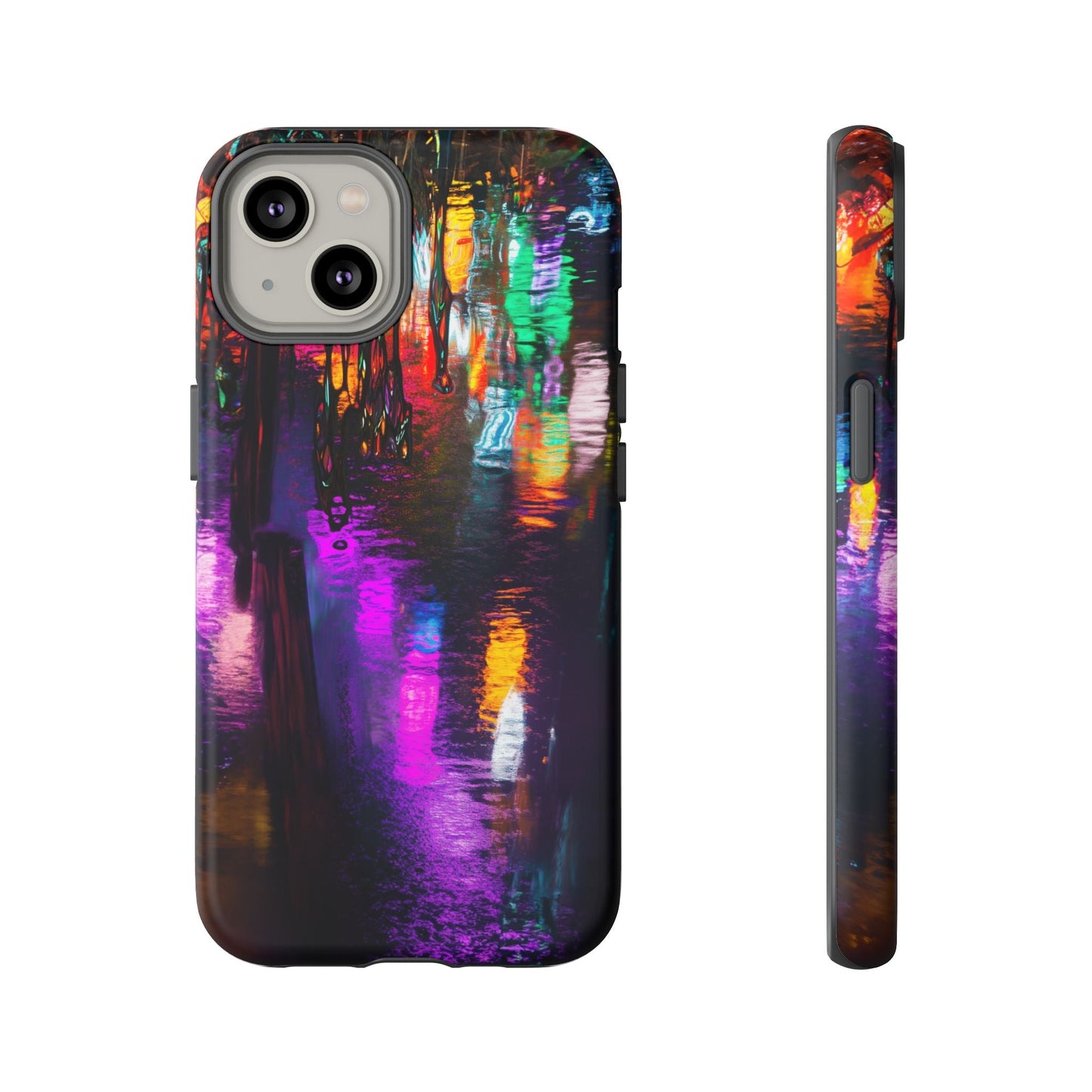 iphone case Neon Rain Reflections iPhone 14
