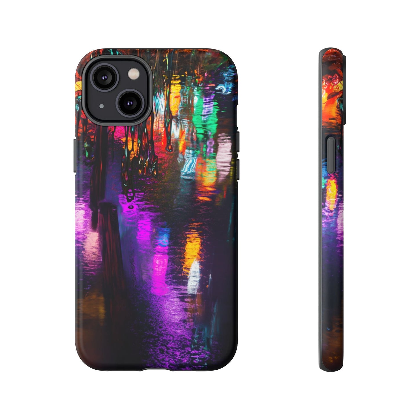 iphone case Neon Rain Reflections iPhone 14 Plus