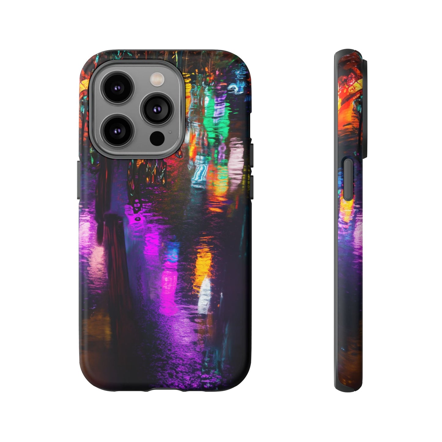 iphone case Neon Rain Reflections iPhone 14 Pro