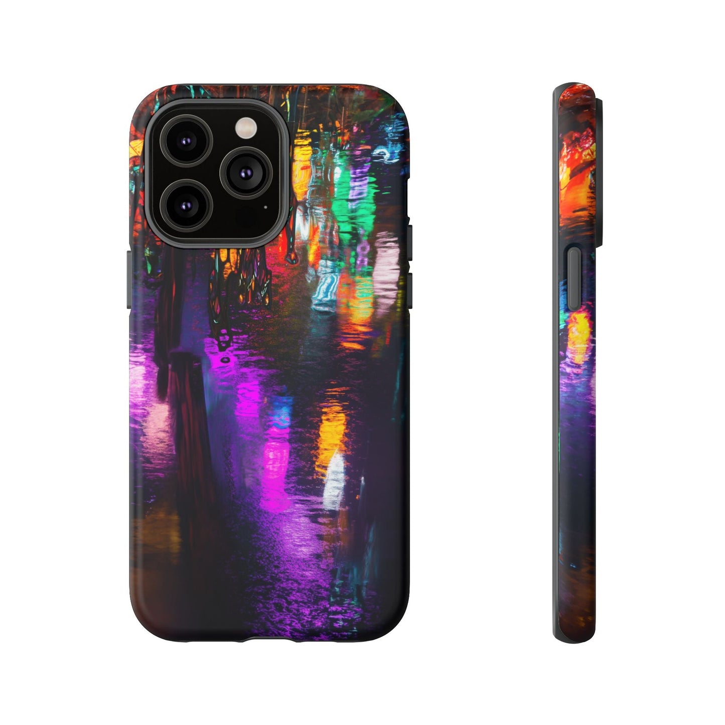 iphone case Neon Rain Reflections iPhone 14 Pro Max